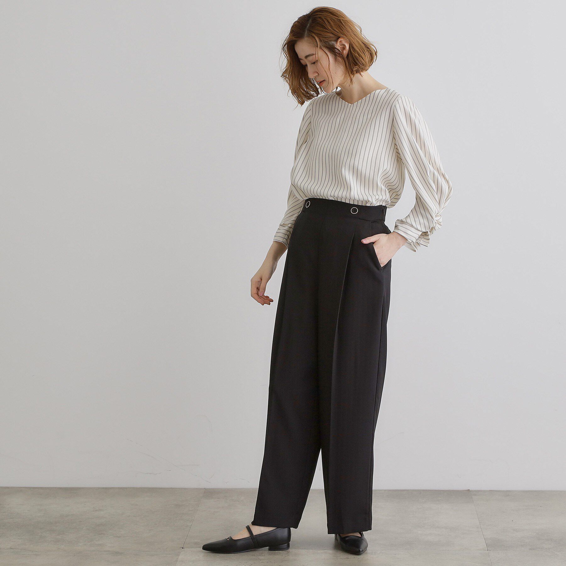 grove「2WAYショルダーストラップワイドパンツ」|その他|