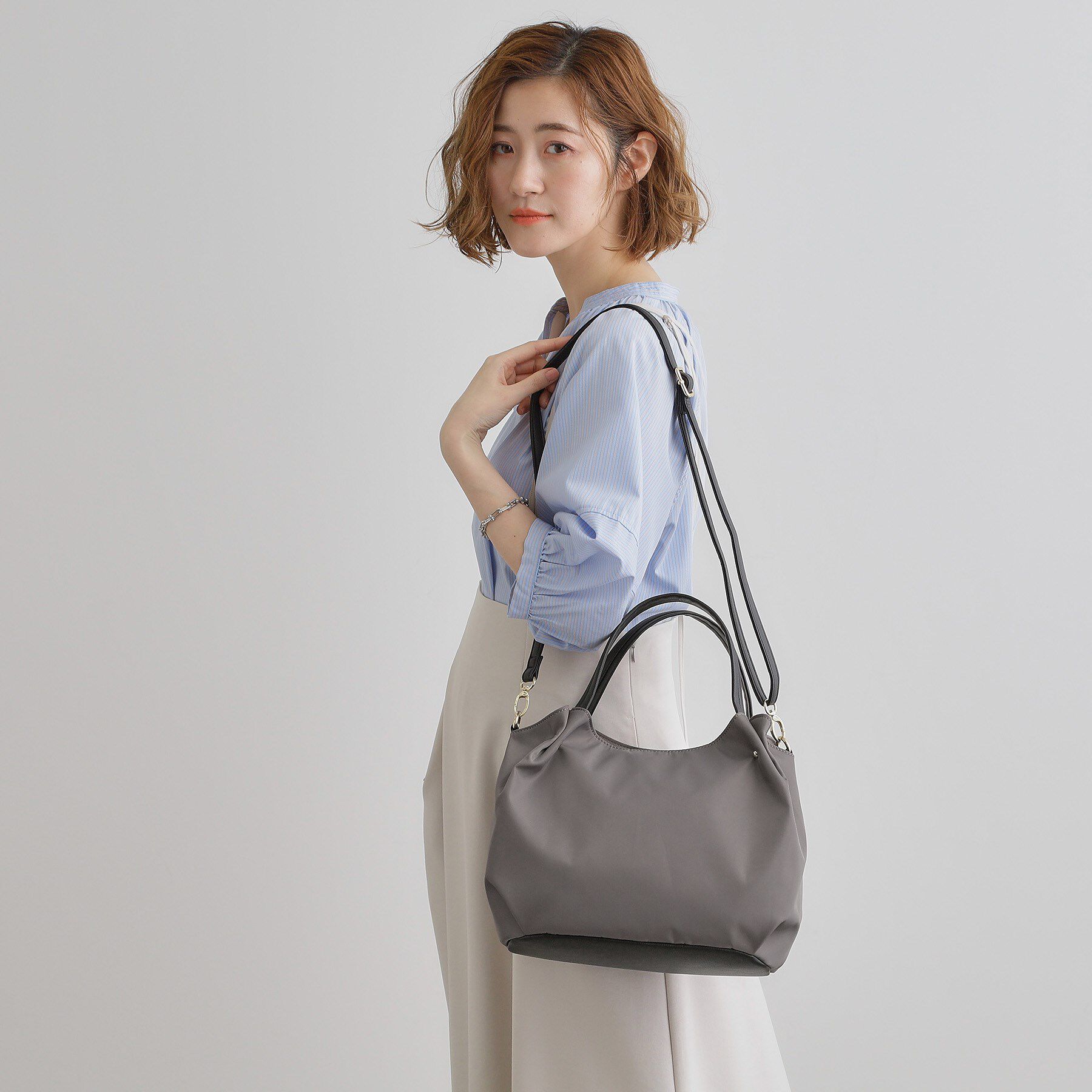 grove「【晴れの日も雨の日も】撥水タック3層2WAYトート」|トートバッグ|