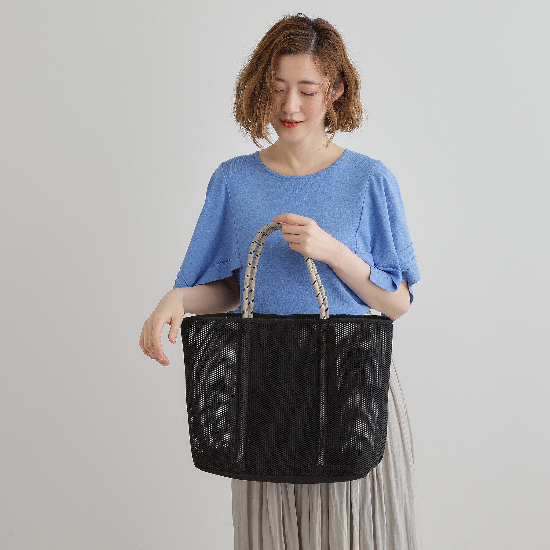 grove「メッシュパラコードハンドルトート」|トートバッグ|