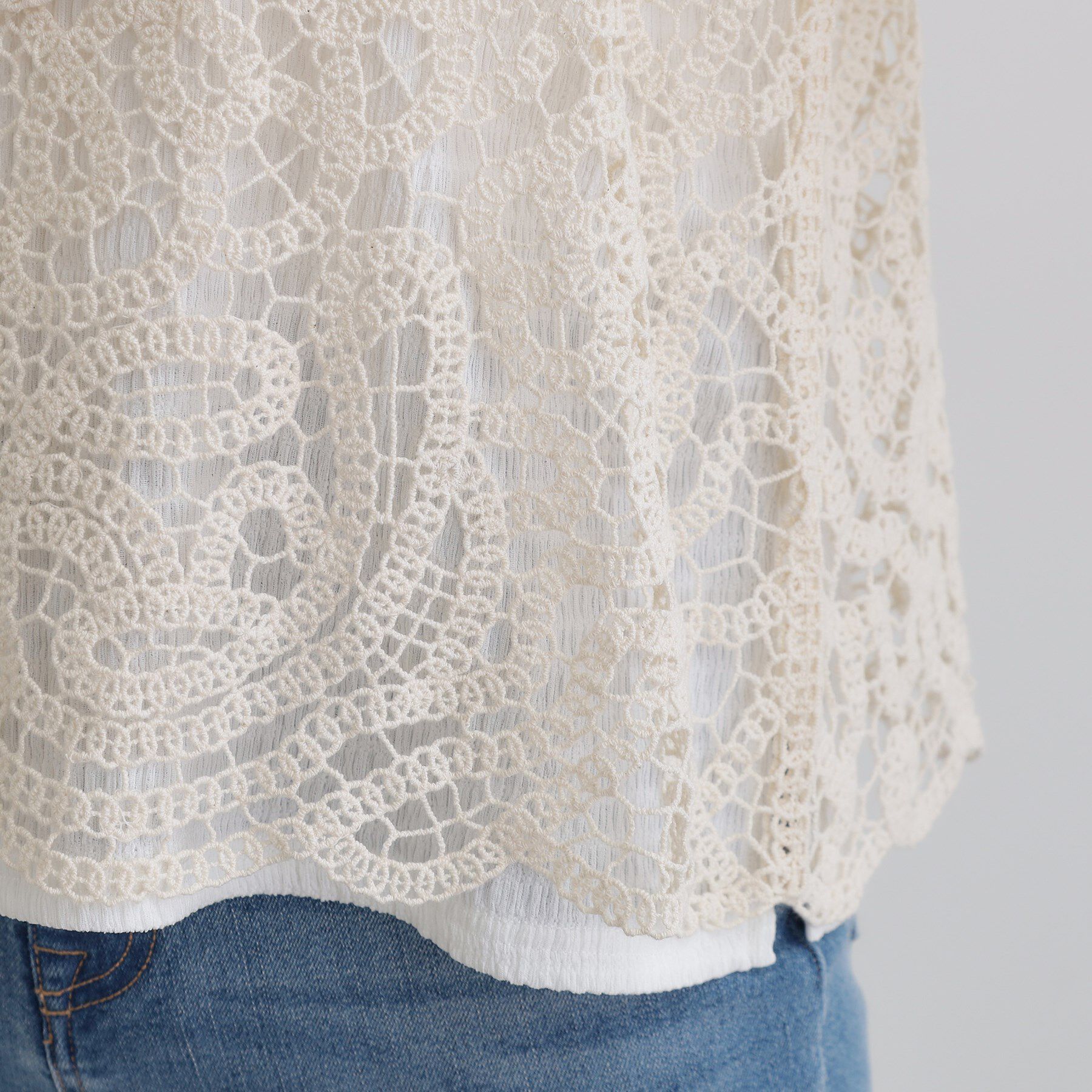 grove「1枚でお洒落に決まるレースビスチェ&times;ブラウスSET」|シャツ・ブラウス|