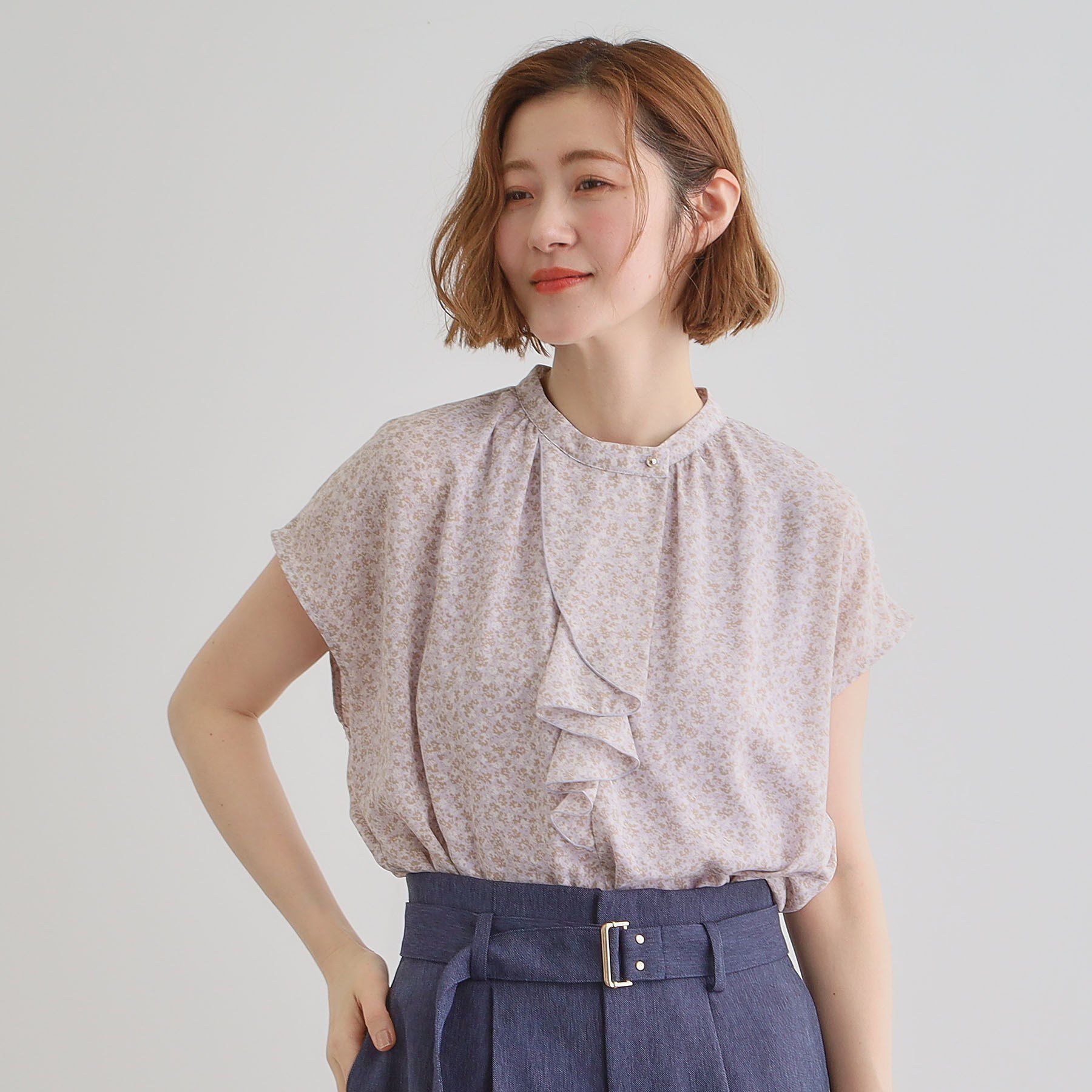 grove「フロントラッフルフリルブラウス」|シャツ・ブラウス|