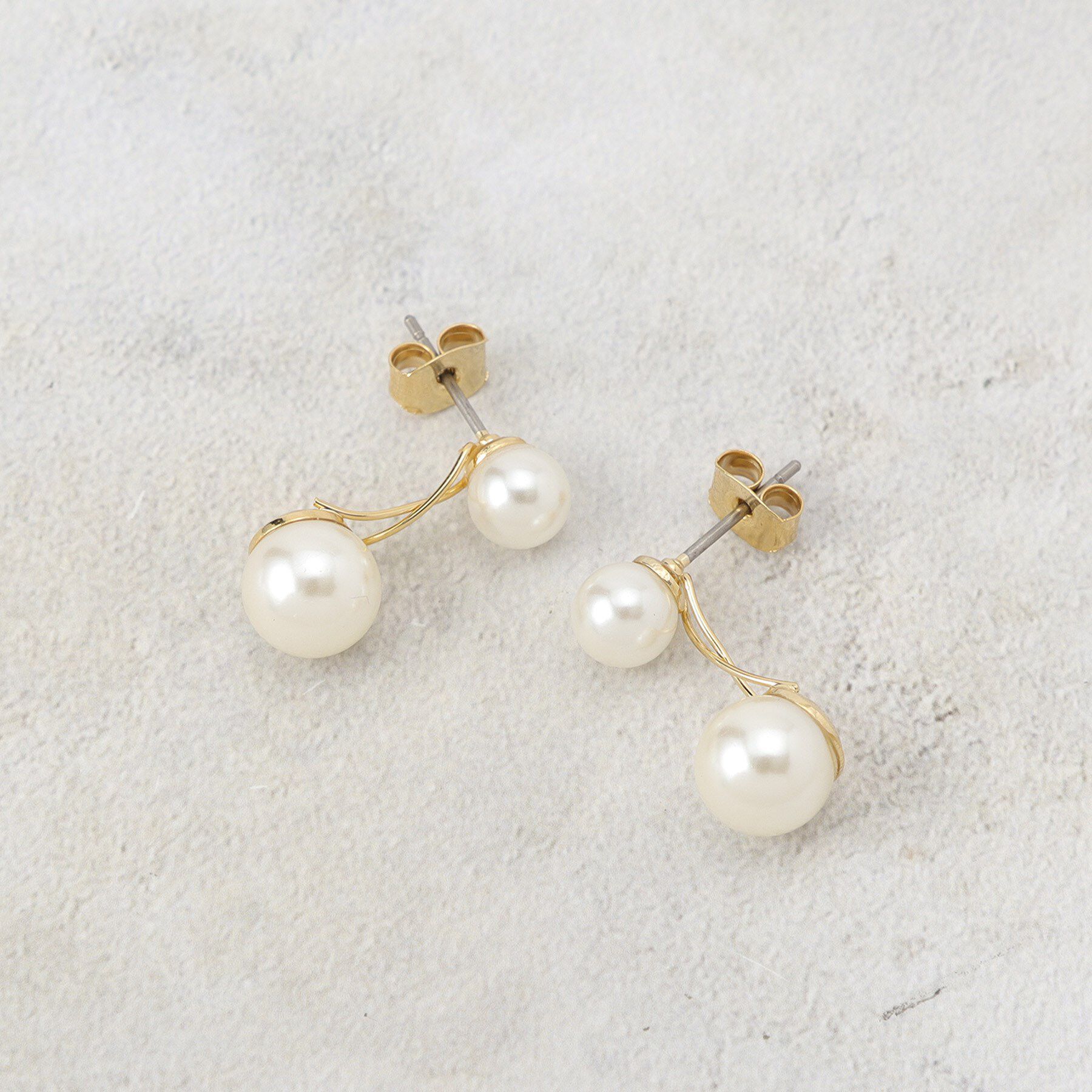 grove「アソートメタルパール調ピアス」|ピアス|ホワイト(001)