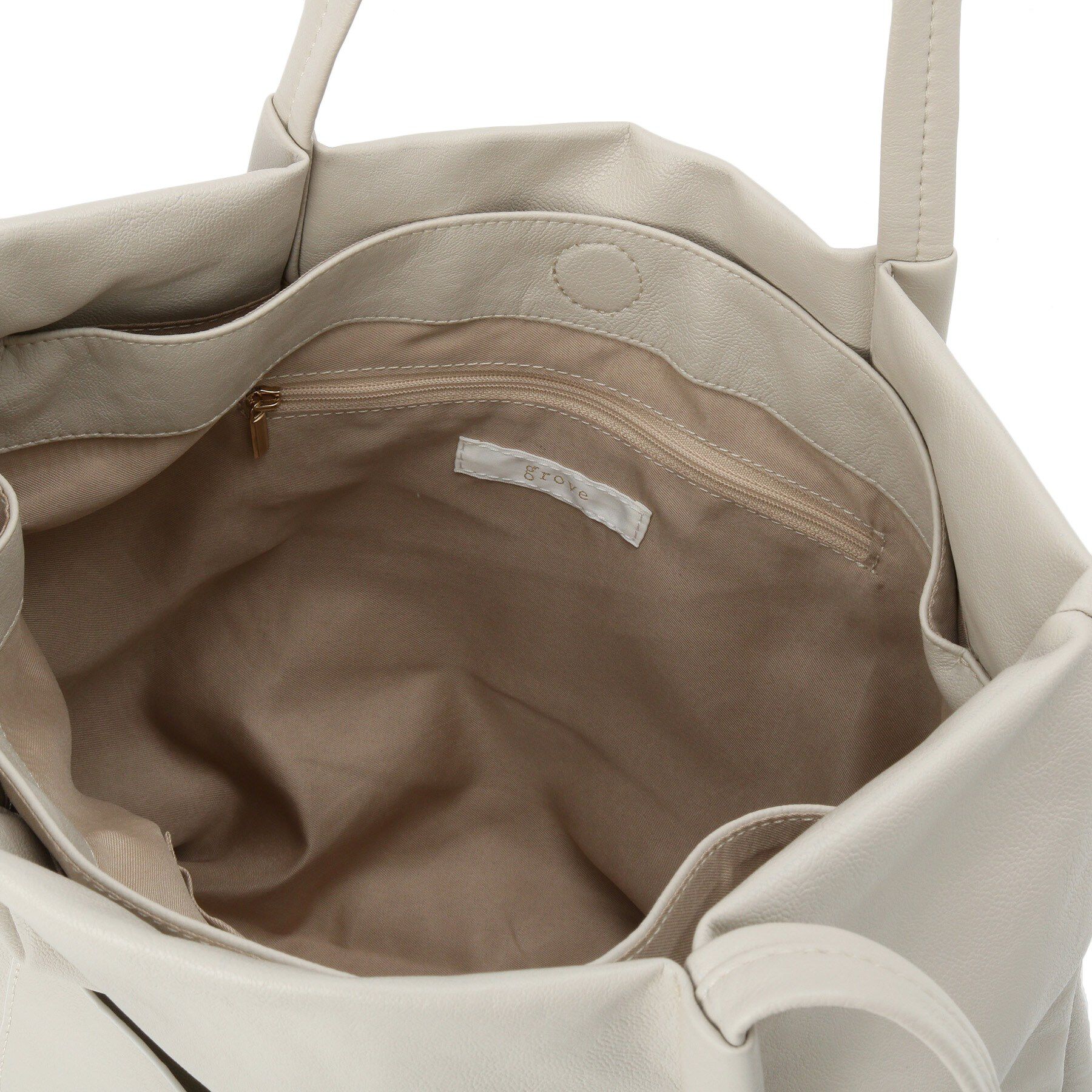 grove「【A4】タックポケ3層トート」|トートバッグ|