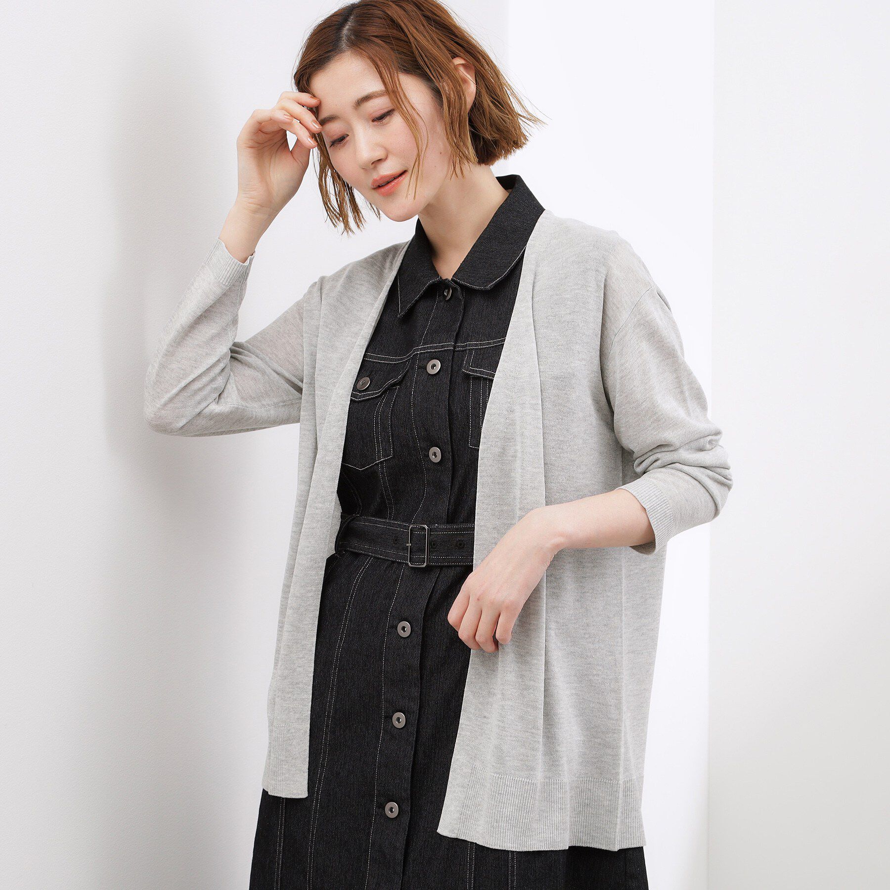 grove「【接触冷感／UVカットetc】ベーシックロングカーディガン」|カーディガン|