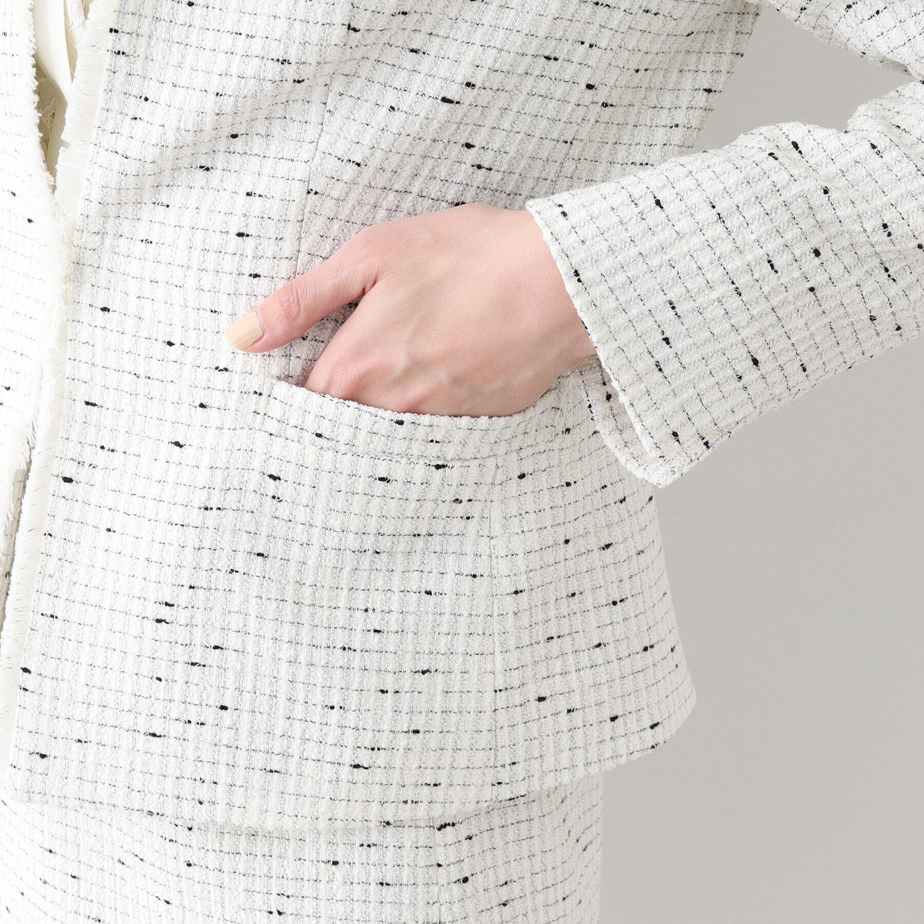 INDIVI「【日本製／オリジナル素材】ツィードジャケット」|スーツ|