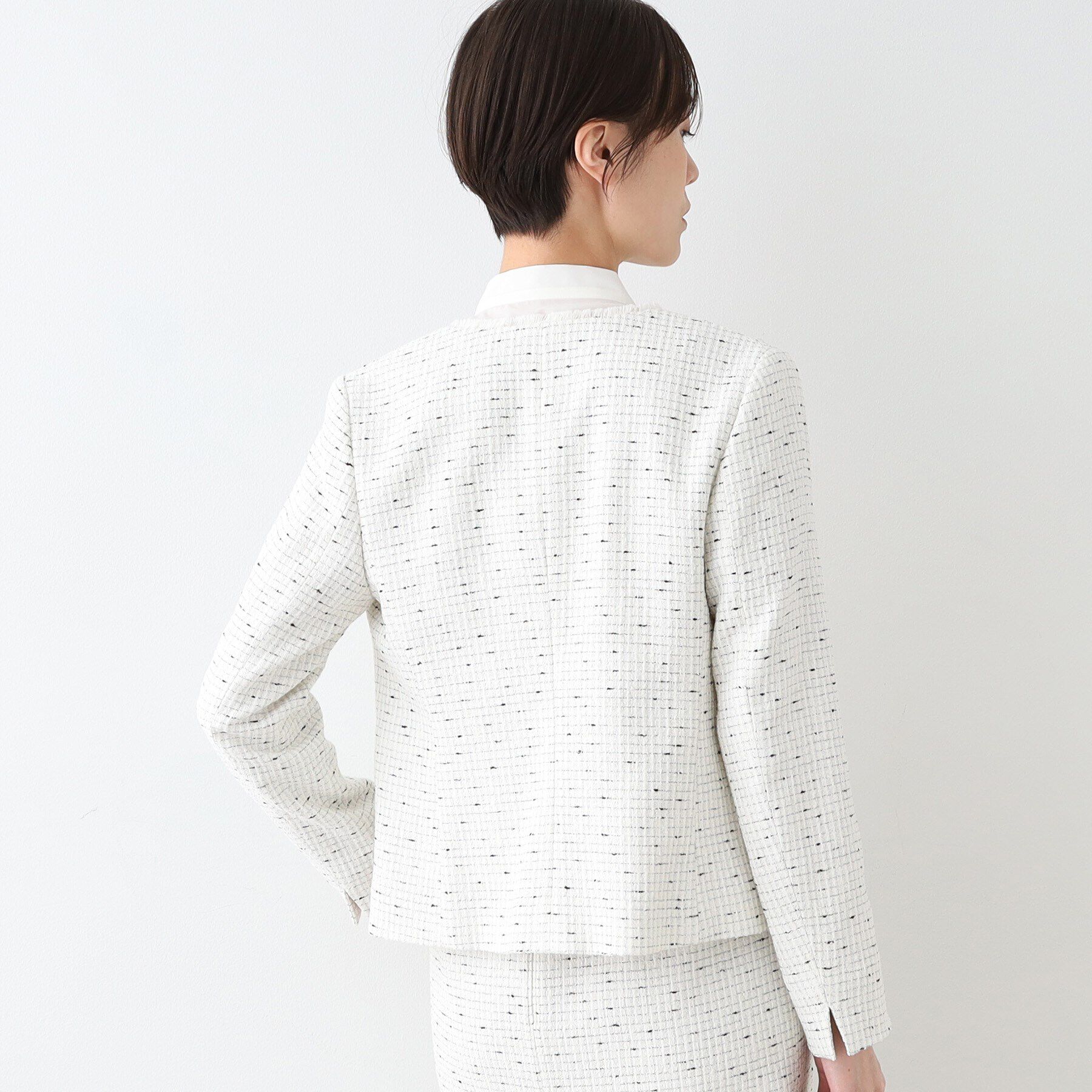 INDIVI「【日本製／オリジナル素材】ツィードジャケット」|スーツ|