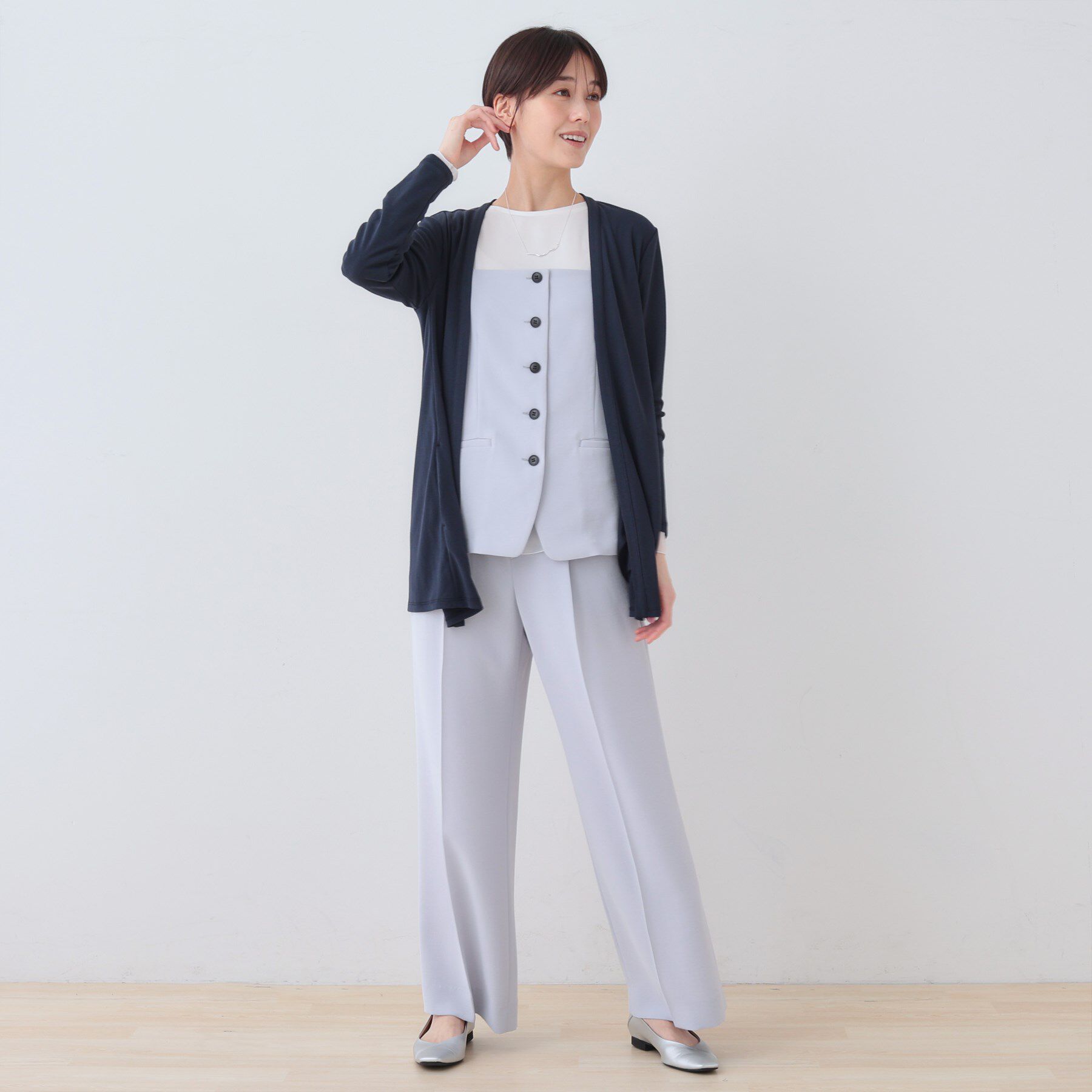 INDIVI「【UVケア／接触冷感】ベーシック着流しカーディガン」|カーディガン|