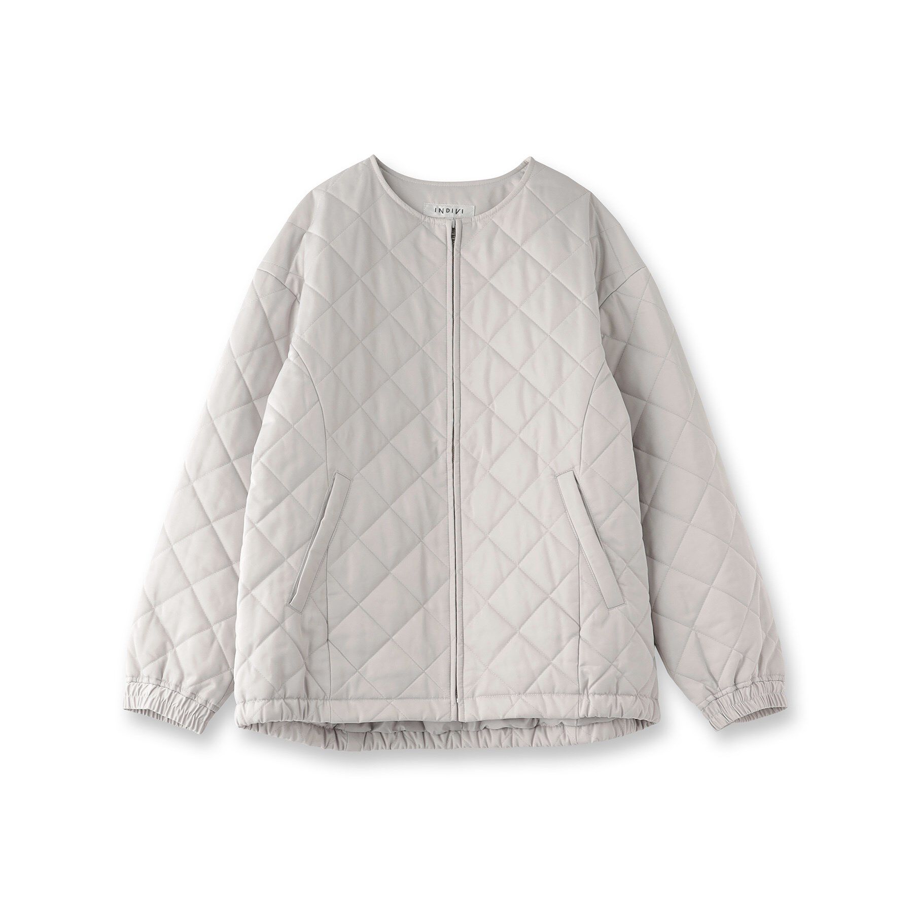 INDIVI「キルティングコート」|ノーカラーコート|