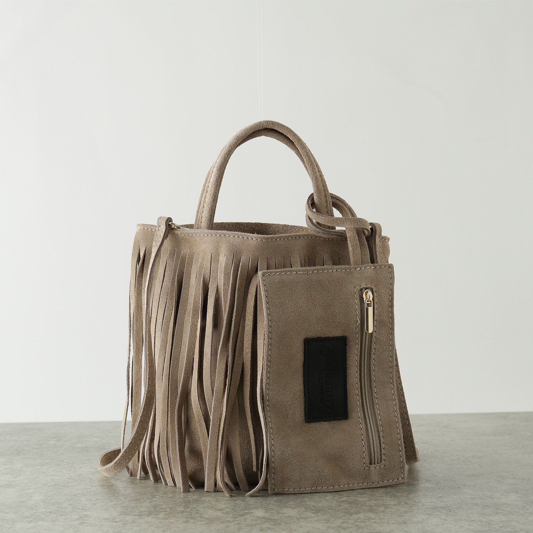GALLEST「スエードフリンジバッグ」|ハンドバッグ|ベージュ(052)