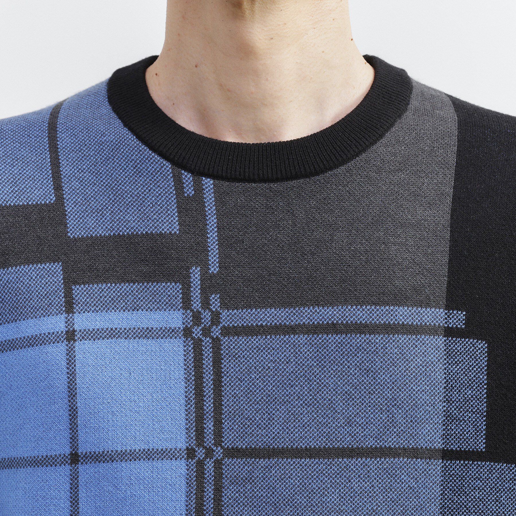 TAKEO KIKUCHI「ランダム チェック ジャカード ニット」|ニット・セーター|