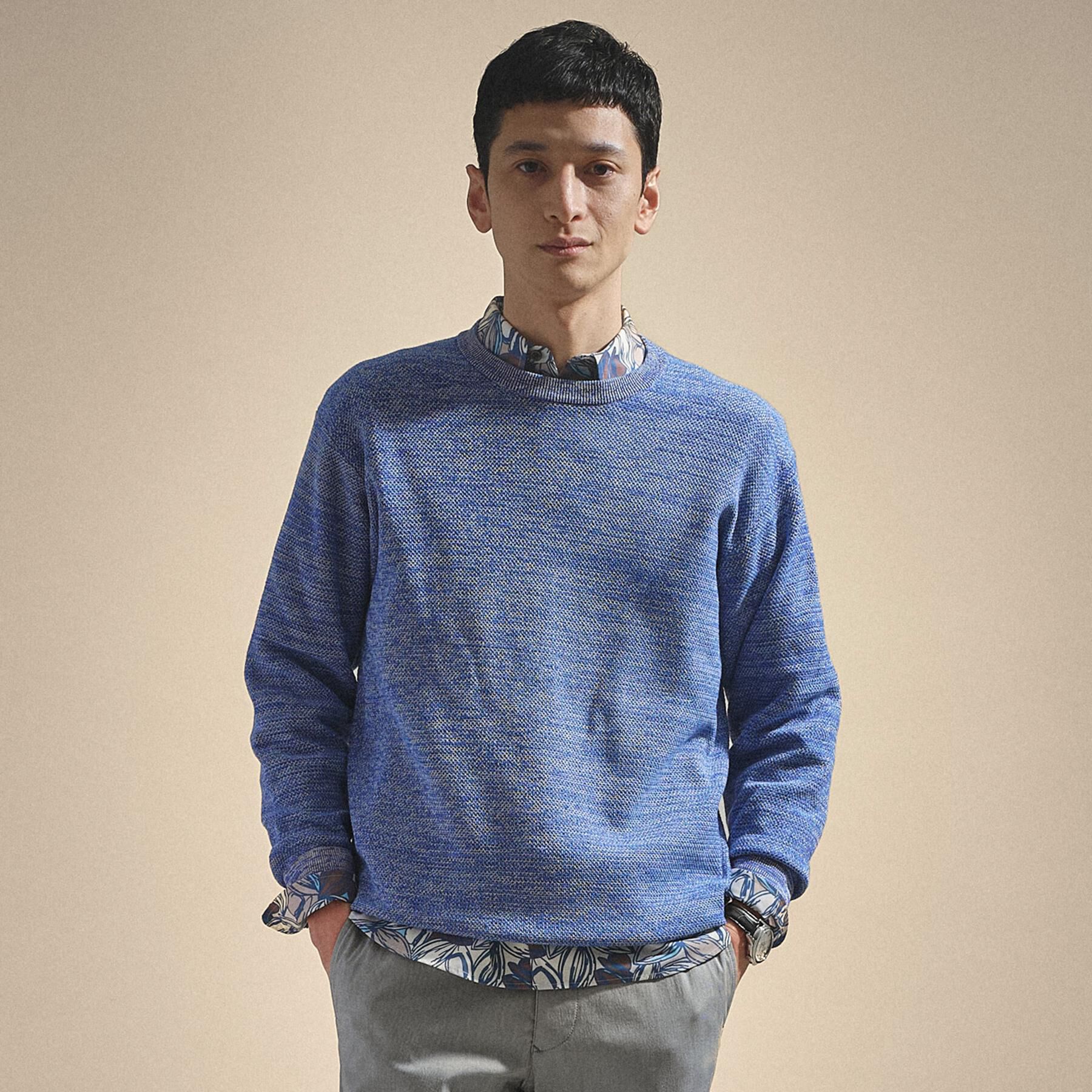 TAKEO KIKUCHI「カラーメランジ プルオーバーニット」|ニット・セーター|