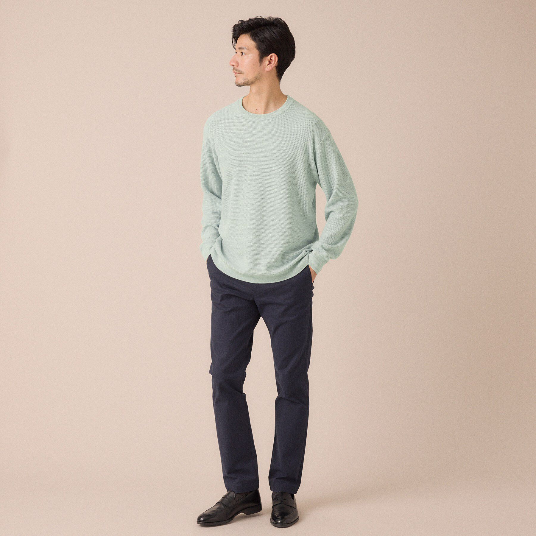 TAKEO KIKUCHI「カラーメランジ プルオーバーニット」|ニット・セーター|