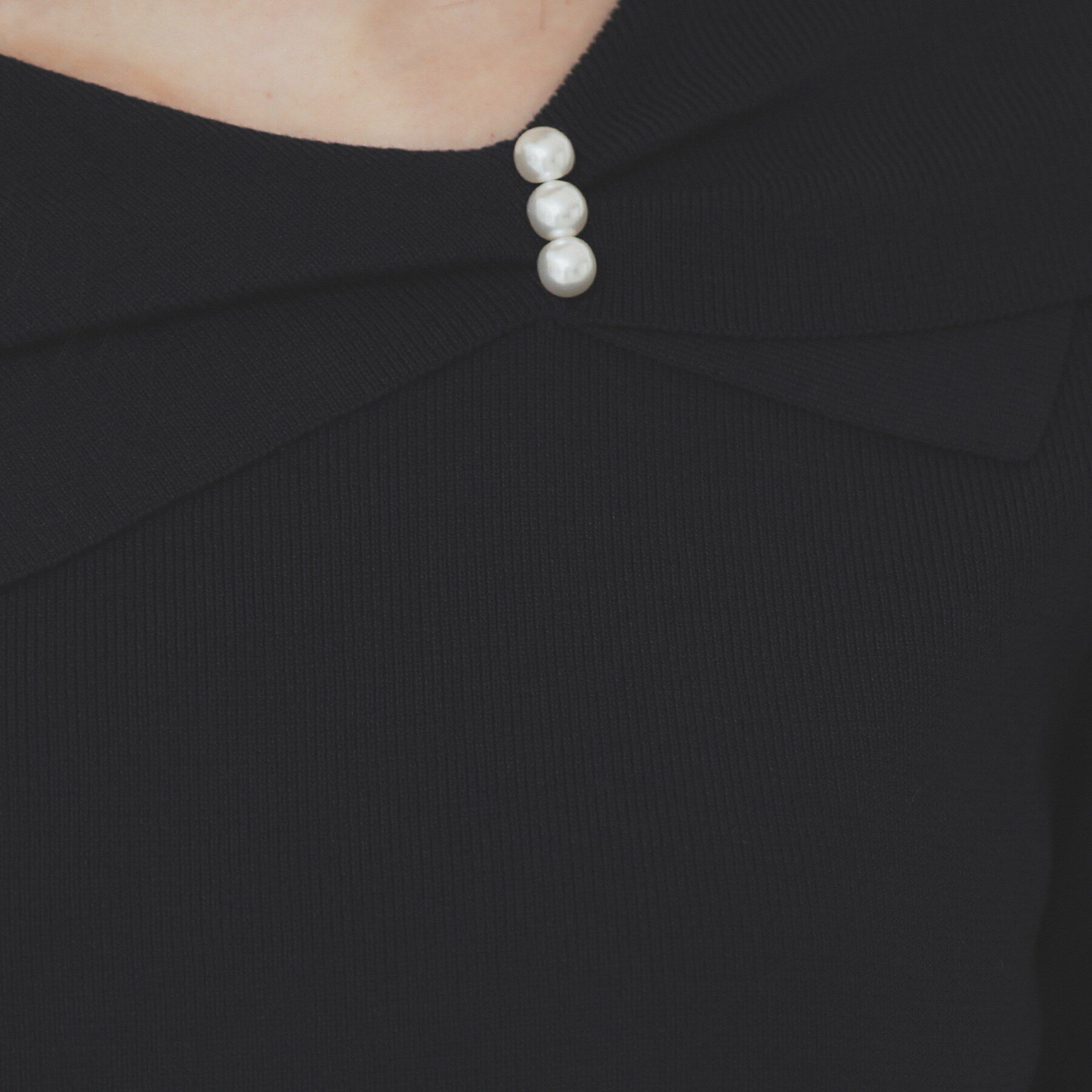 index「アシメリボンカラーニット【洗濯機洗い可】」|ニット・セーター|