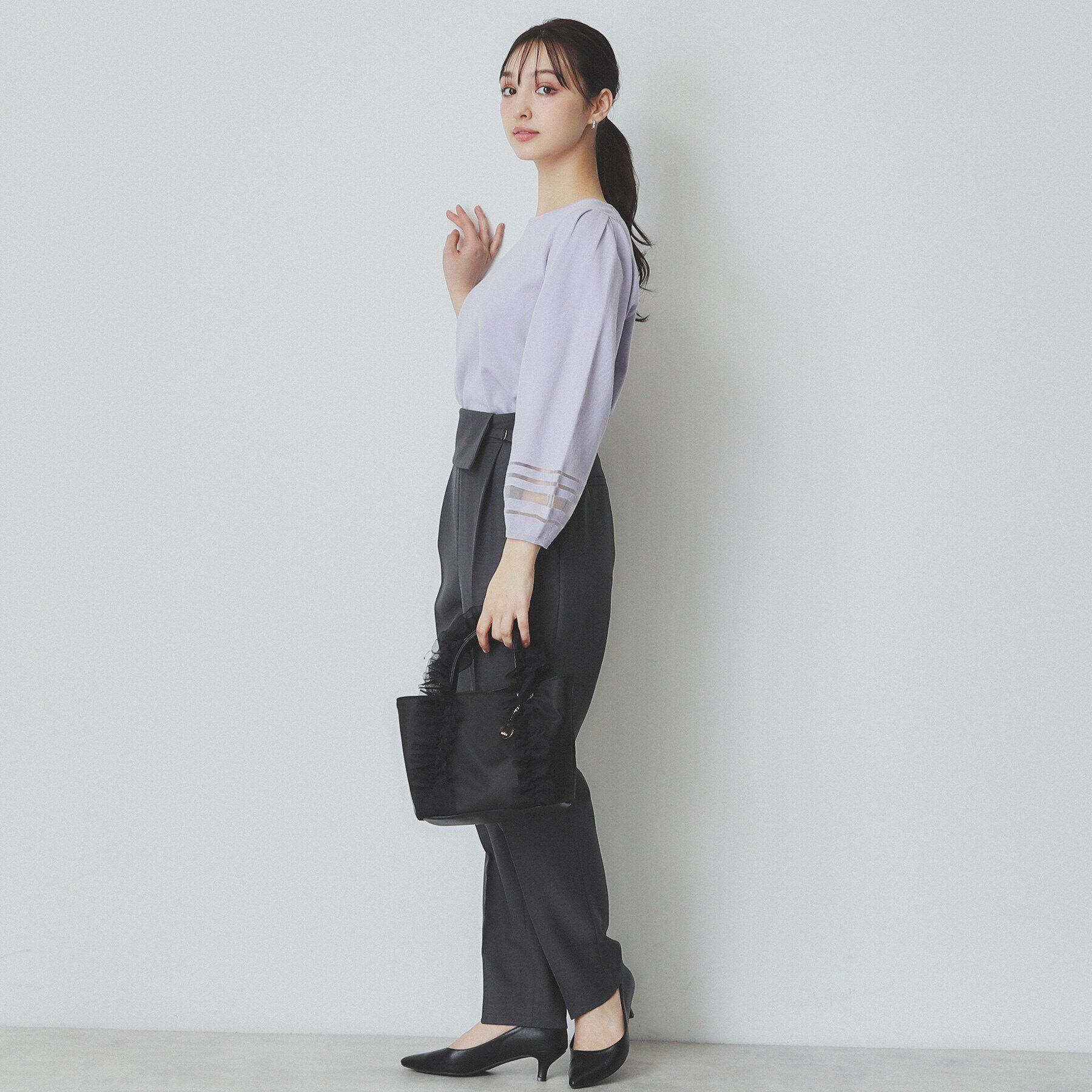 index「シアーラインパフスリーブニット【UV/洗濯機洗い可】」|ニット・セーター|