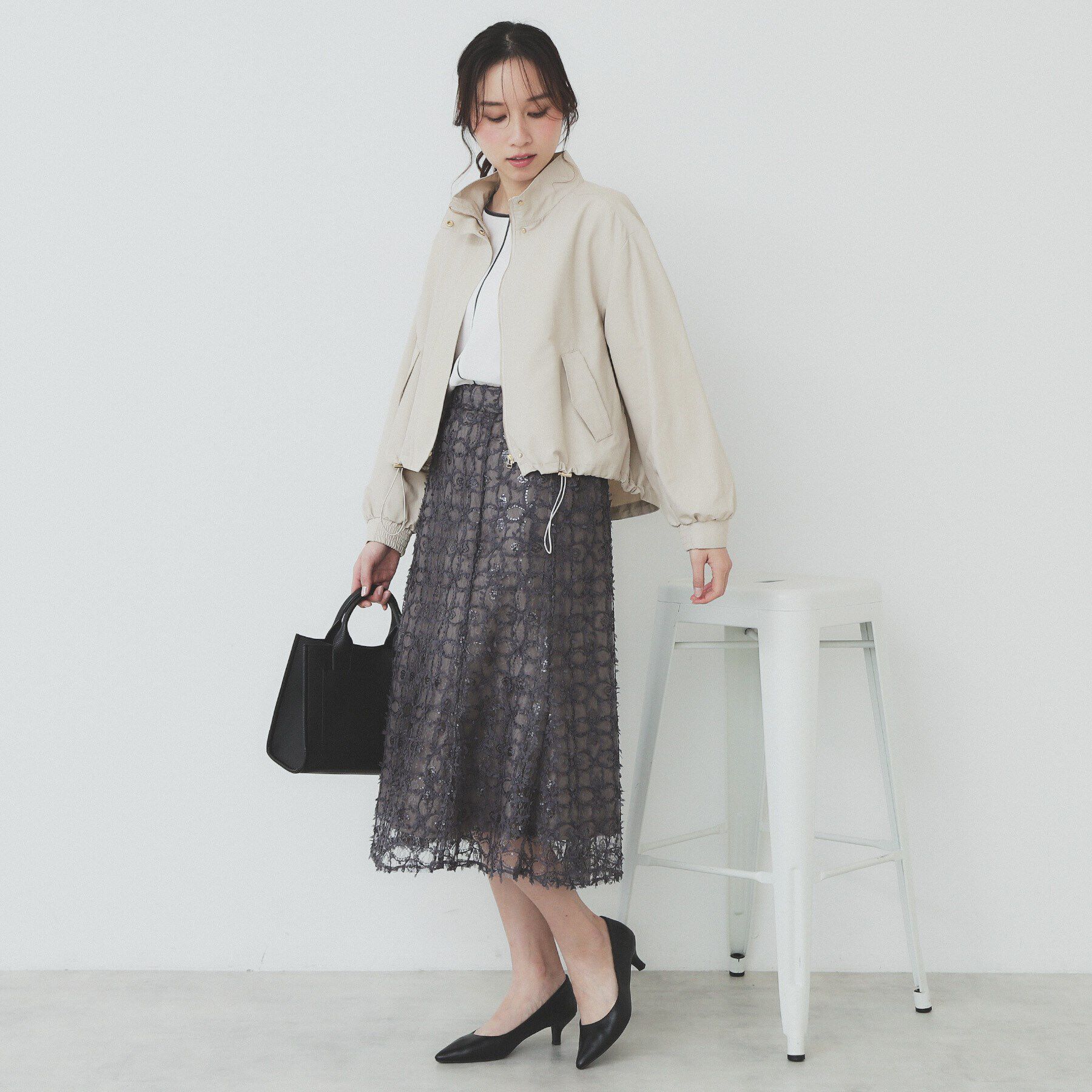 index「撥水スタンドカラーショートブルゾン【洗濯機洗い可】」|ブルゾン・スタジャン|