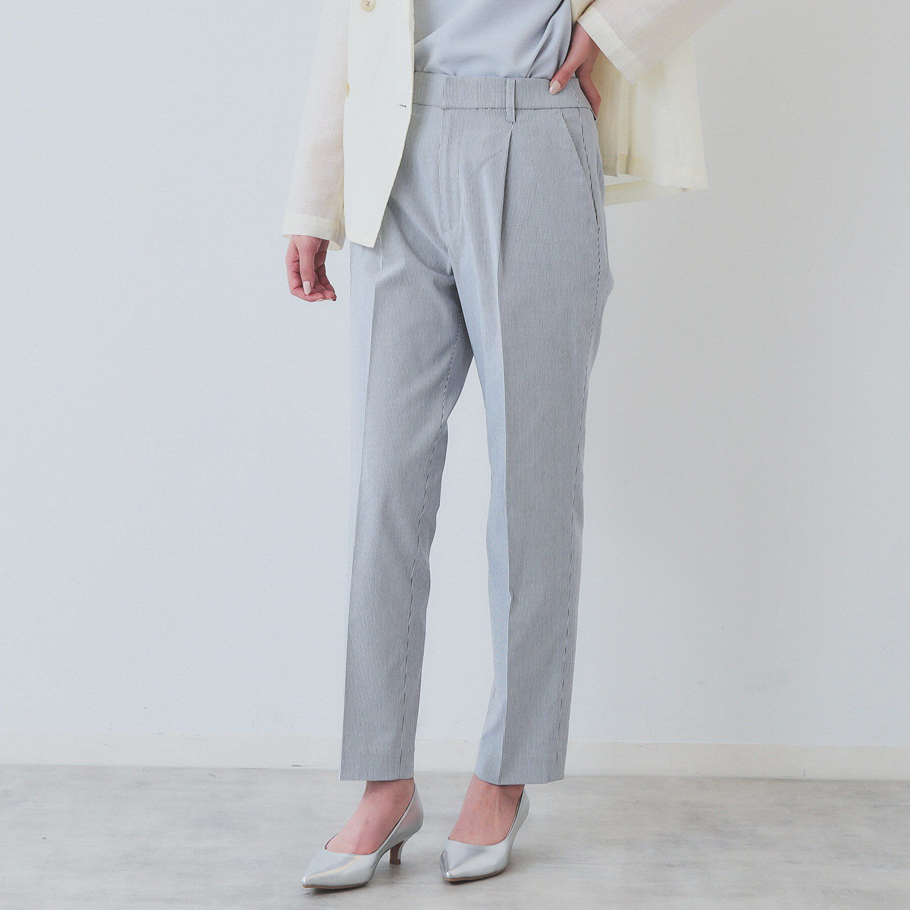 index「《6色展開/XS-LLサイズ》コンパクトストレッチテーパードパンツ【洗濯機洗い可/吸水速乾/透け防止」|その他|