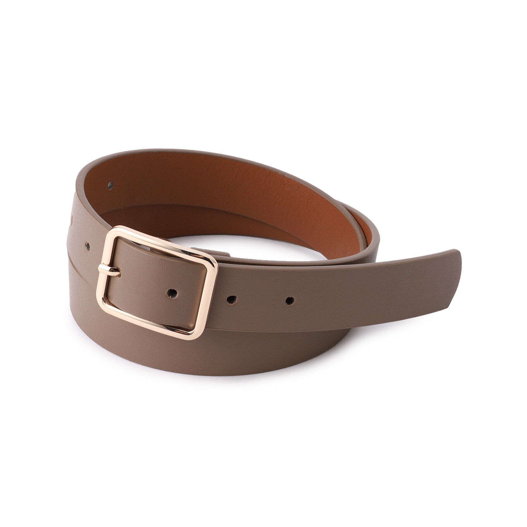 OPAQUE.CLIP「スクエアバックルワイドベルト」|ベルト|ベージュ(052)