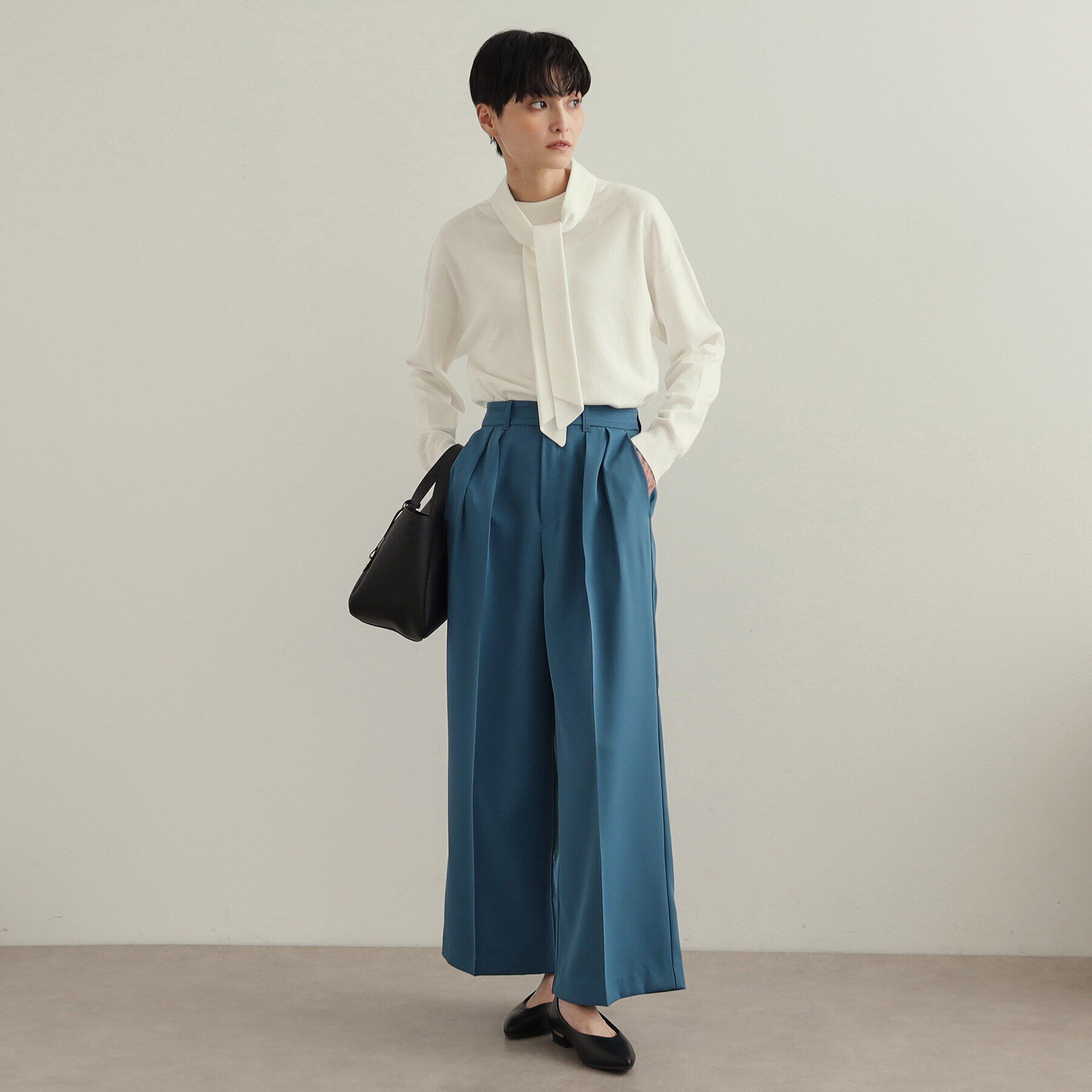 OPAQUE.CLIP「ボウタイニット【洗濯洗い可/抗ピル】」|ニット・セーター|