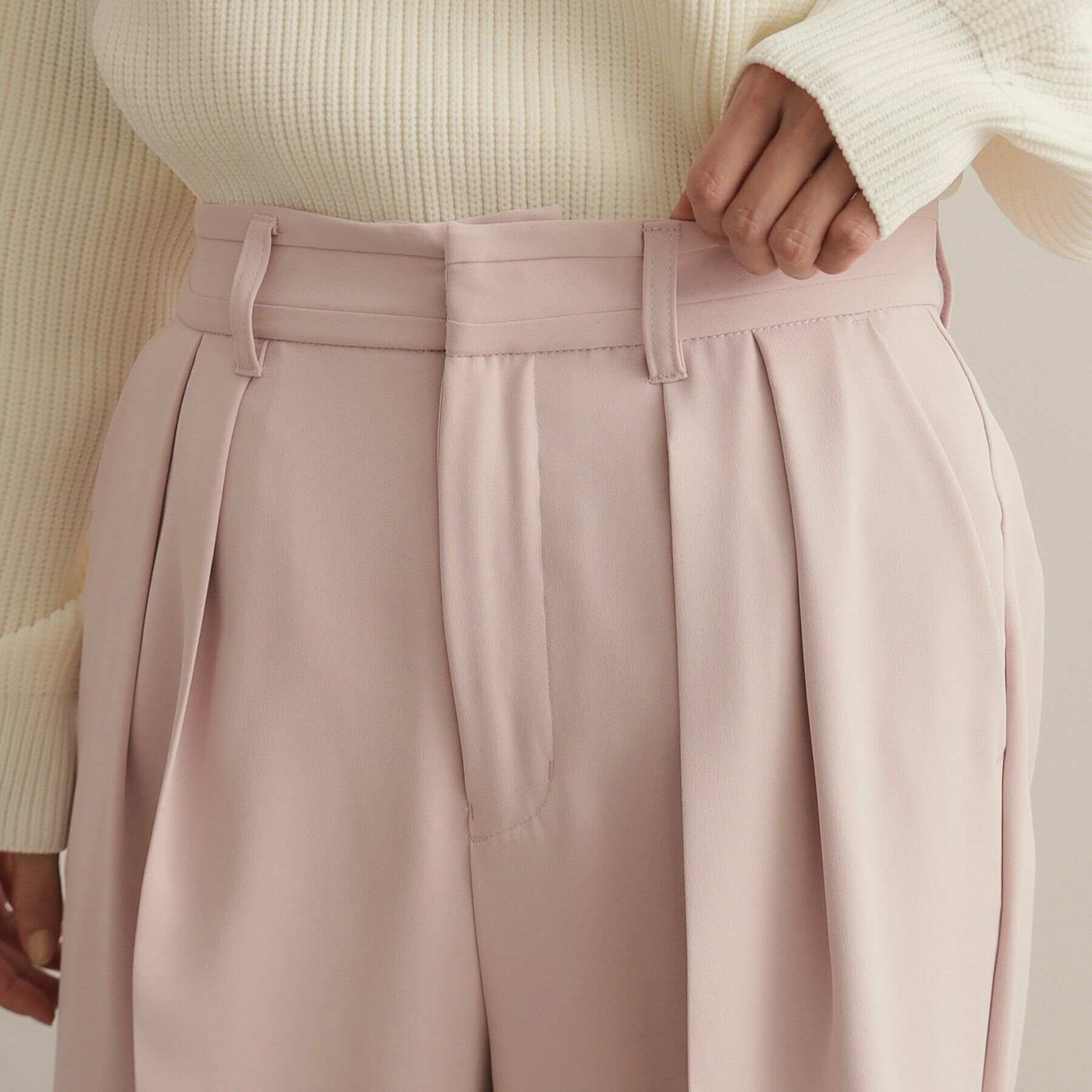 OPAQUE.CLIP「タックワイドカラーパンツ【洗濯機洗い可】」|その他|