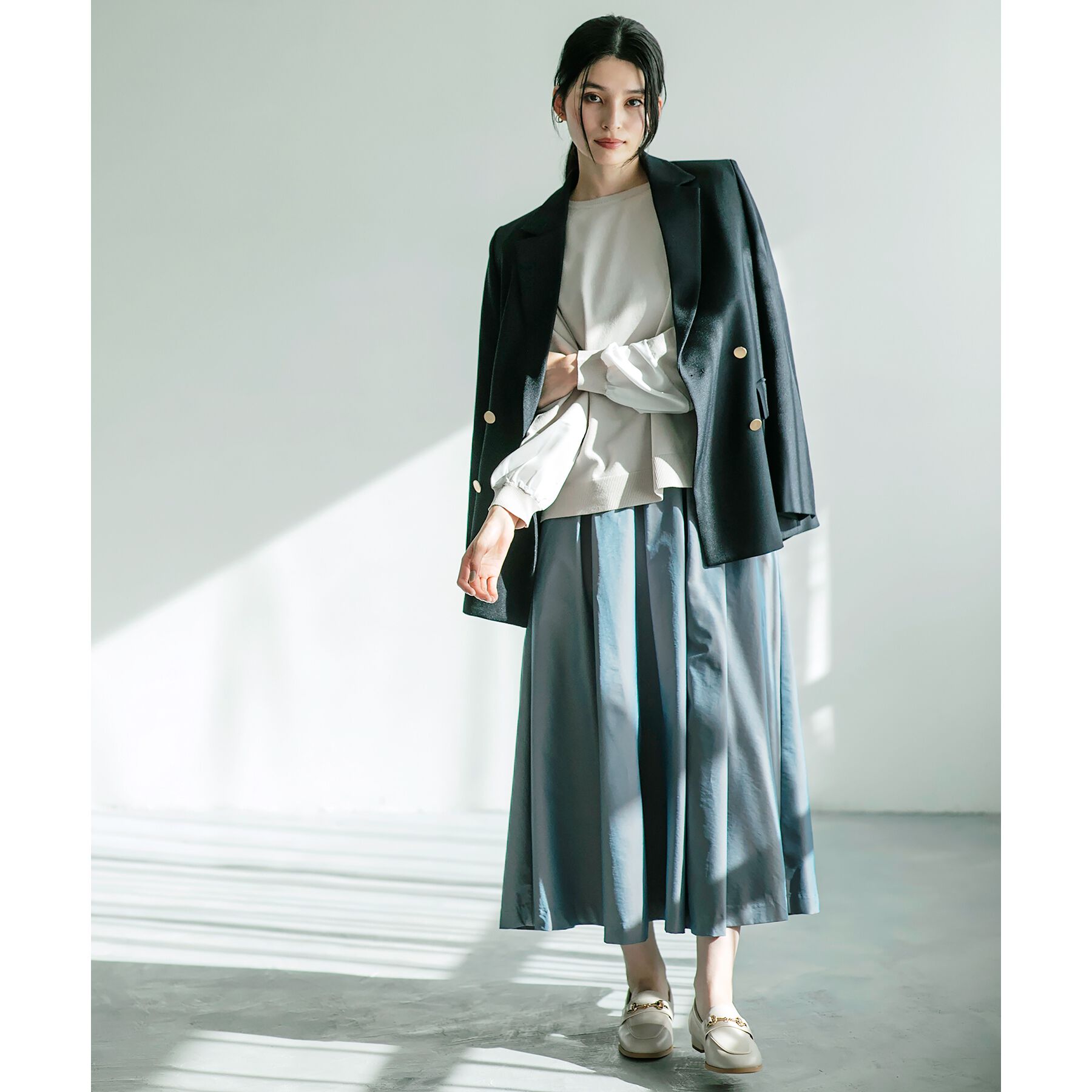 OPAQUE.CLIP「金ボタンダブルテーラードジャケット【洗える】」|テーラードジャケット|