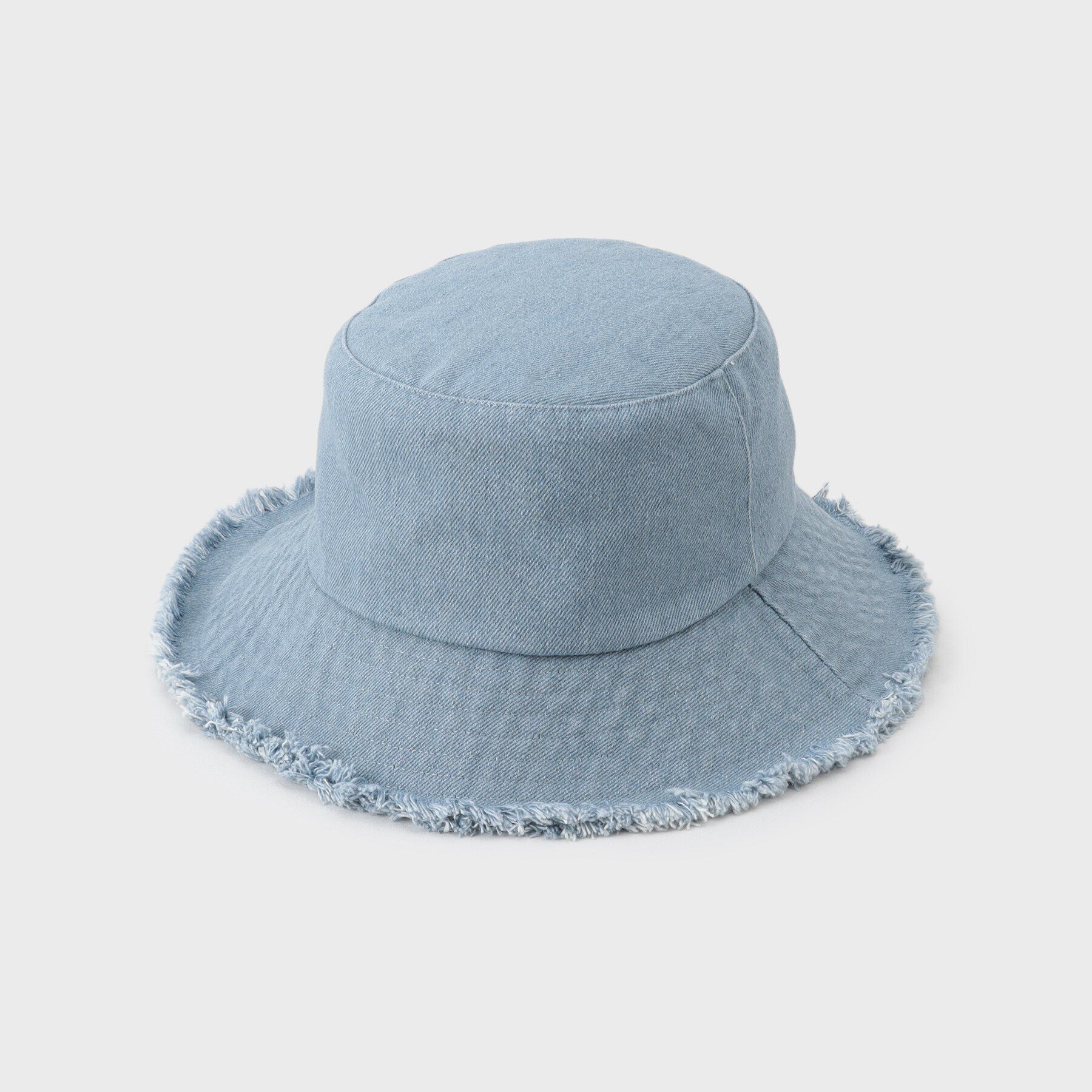 OPAQUE.CLIP「デニムフリンジバケットハット」|ハット|ブルー(092)