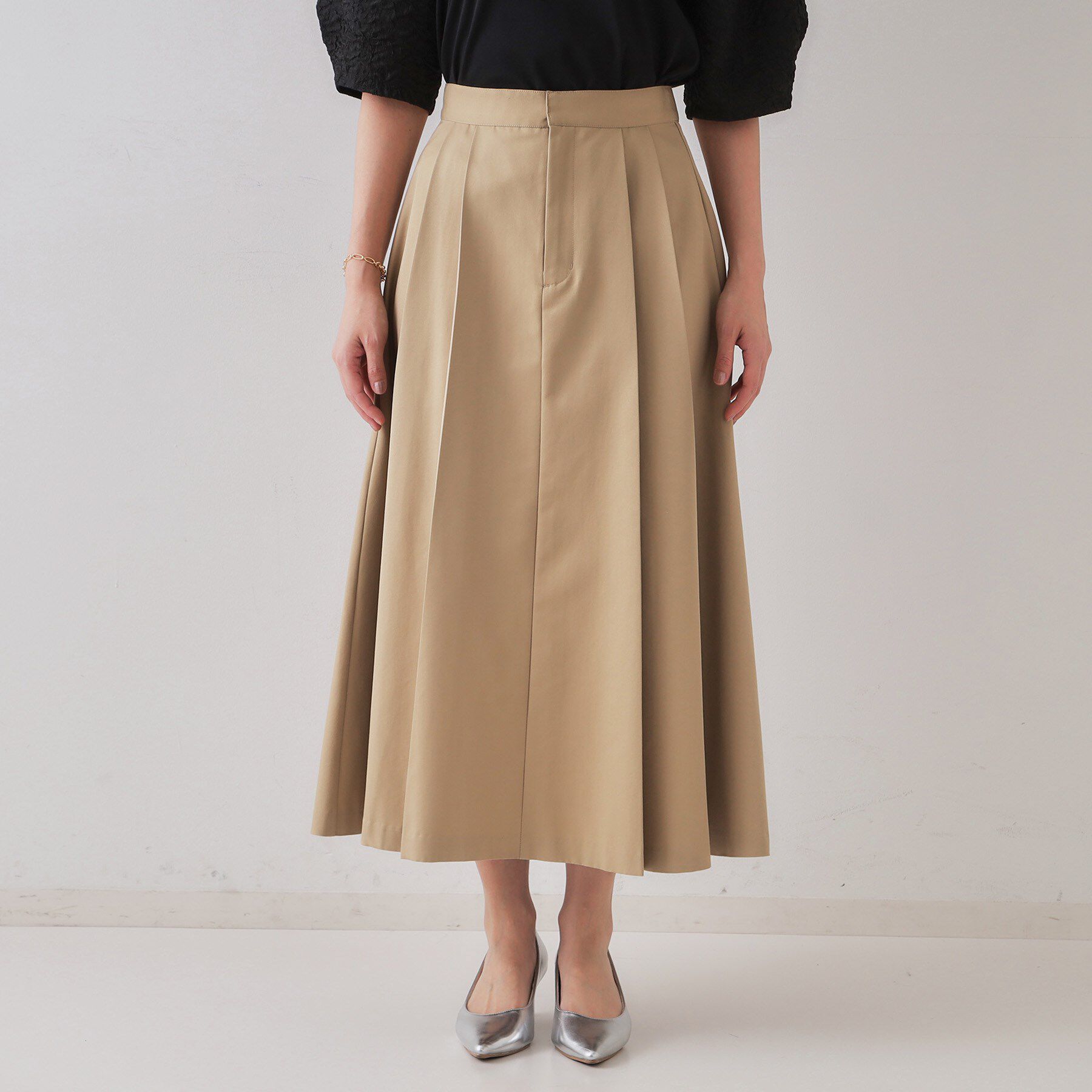 OPAQUE.CLIP「タックプリーツスカート【洗濯機洗い可】」|スカート|