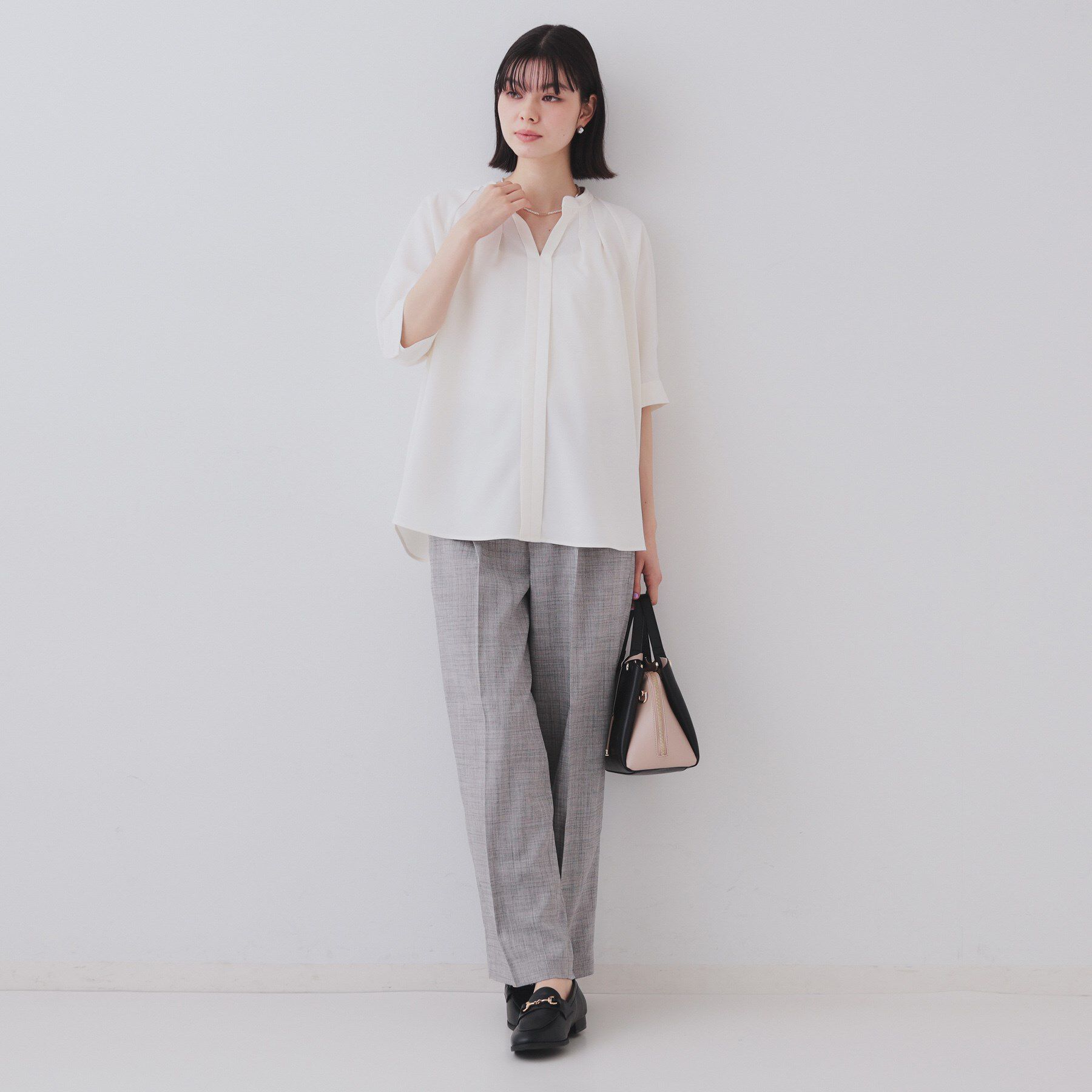 OPAQUE.CLIP「メランジワイドパンツ/セットアップ対応可【洗濯機洗い可】」|その他|