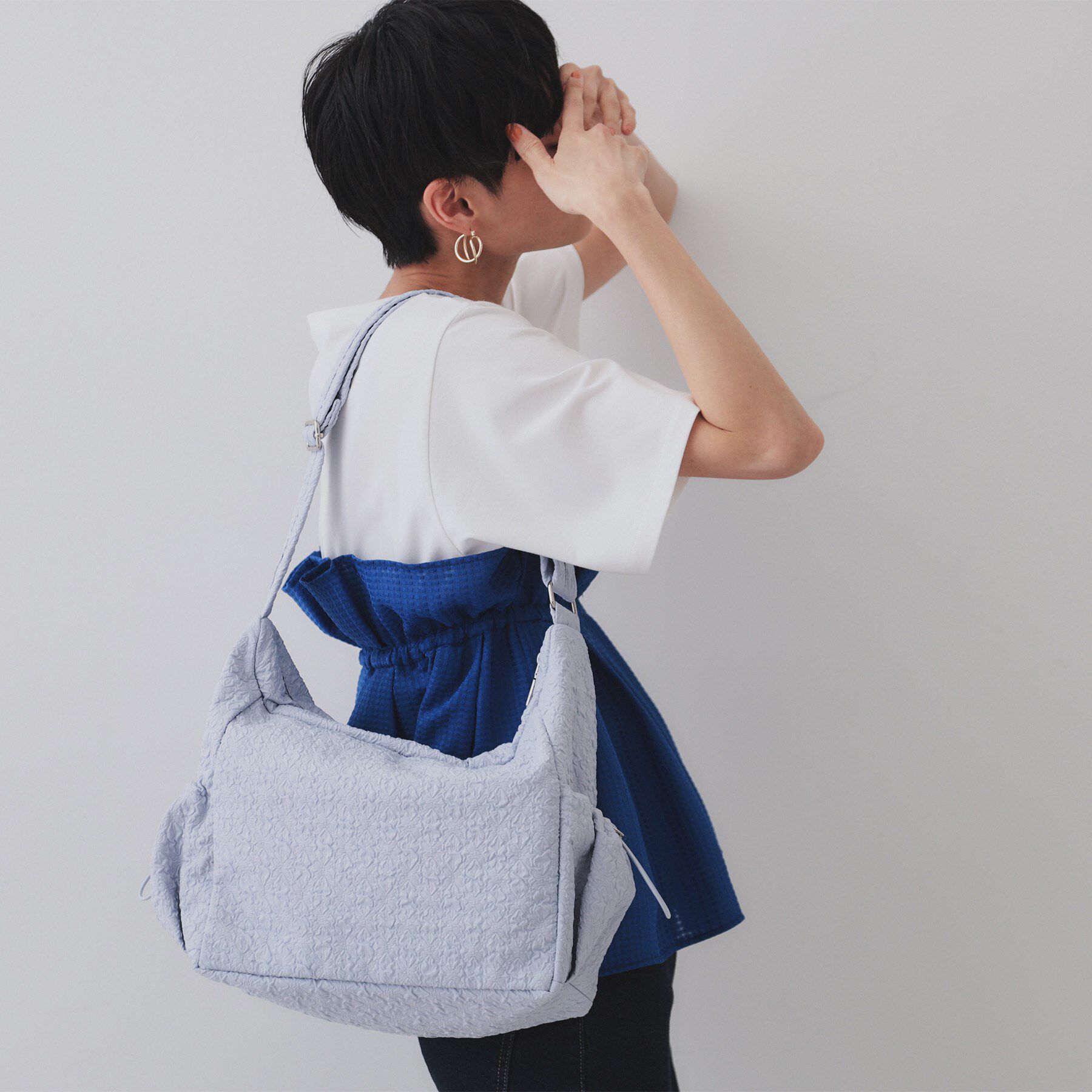 OPAQUE.CLIP「【2WAY／A4サイズ対応】ふくれジャカードショルダーバッグ」|ショルダー・メッセンジャー|