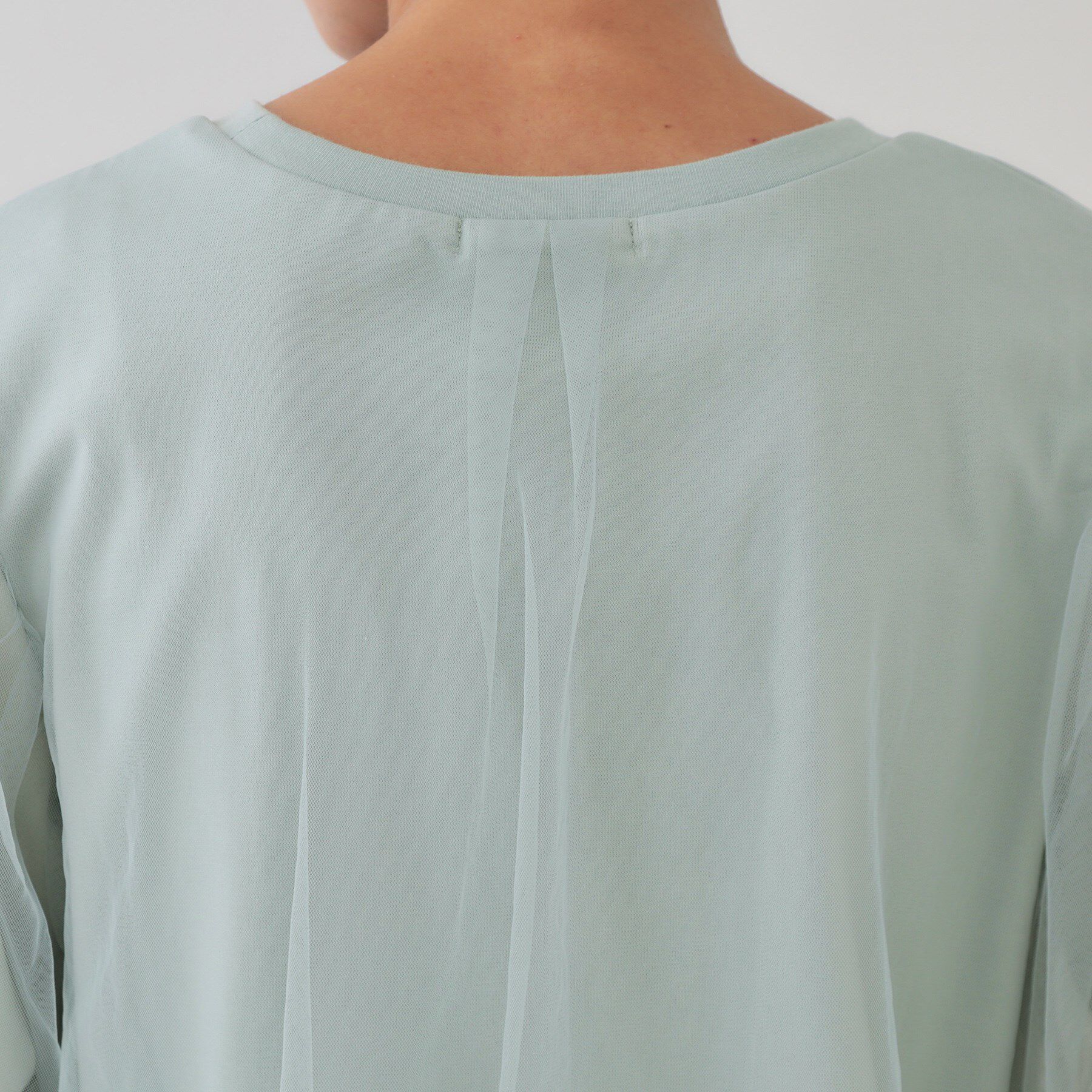 OPAQUE.CLIP「チュールレイヤードトップス【洗濯機洗い可】」|Tシャツ・カットソー|