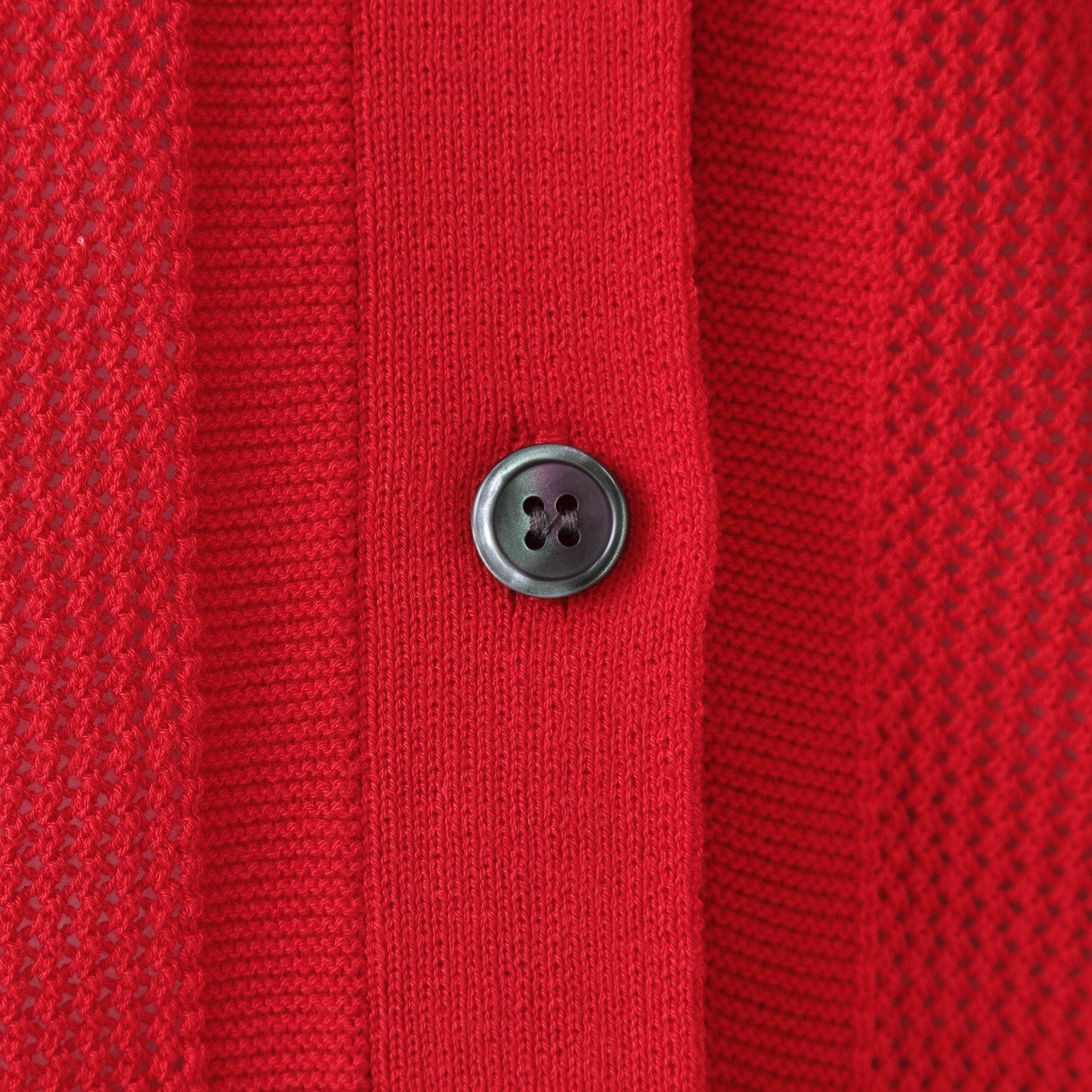 OPAQUE.CLIP「《CLASSY掲載》透かし編みポロニット【洗濯機洗い可】」|ニット・セーター|