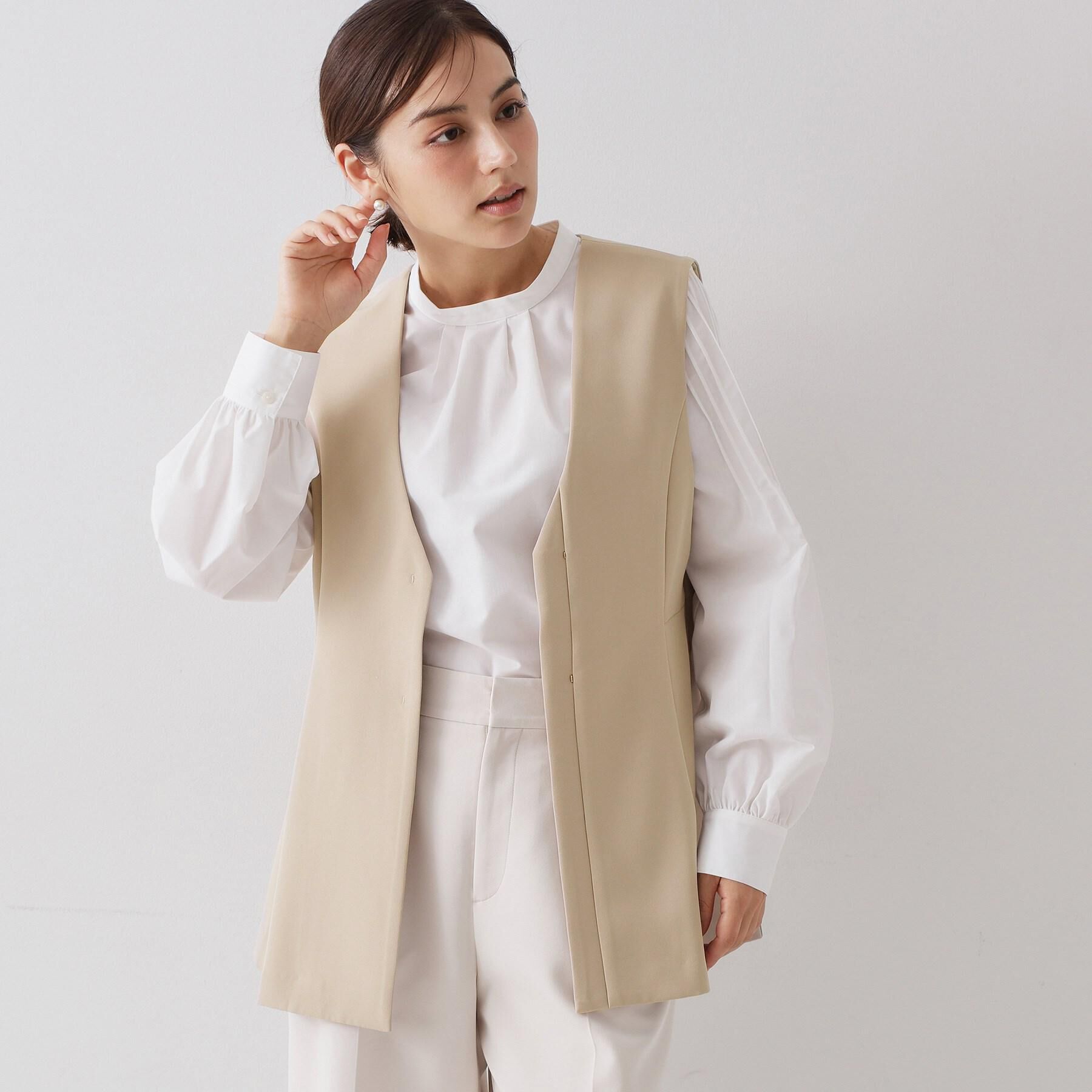 OPAQUE.CLIP「ペプラムジレ/セットアップ対応可【洗濯機OK】」|ベスト・ジレ|