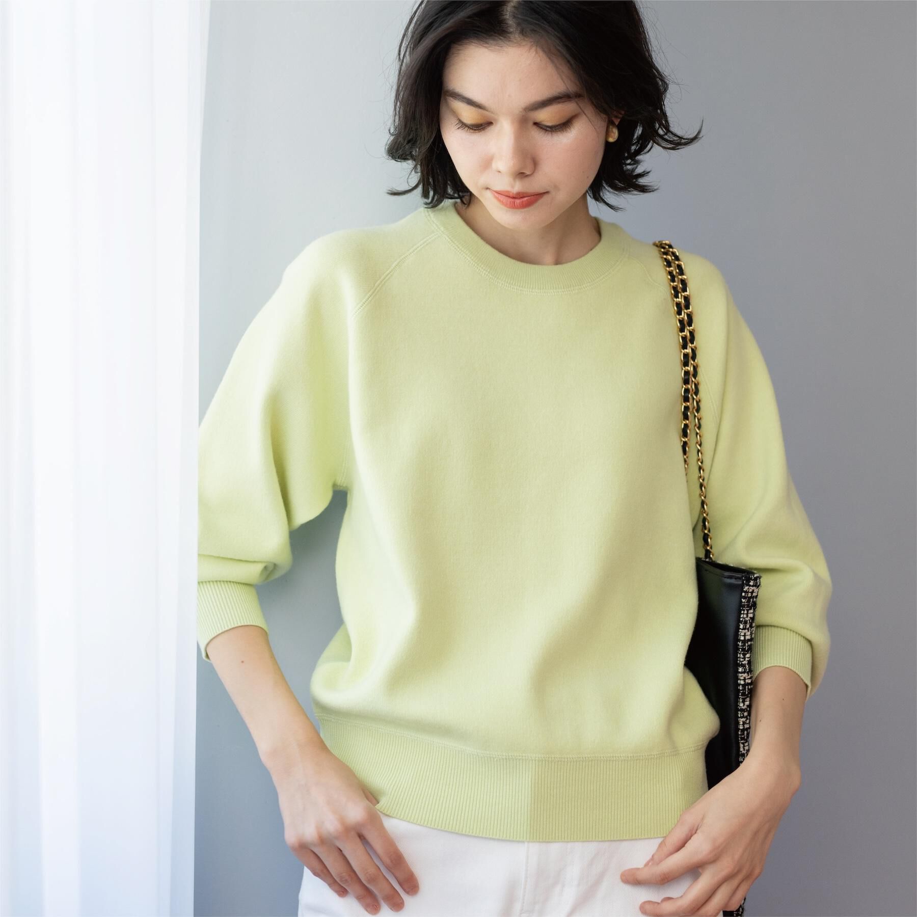 OPAQUE.CLIP「スウェットライクニット【洗濯機OK】」|ニット・セーター|