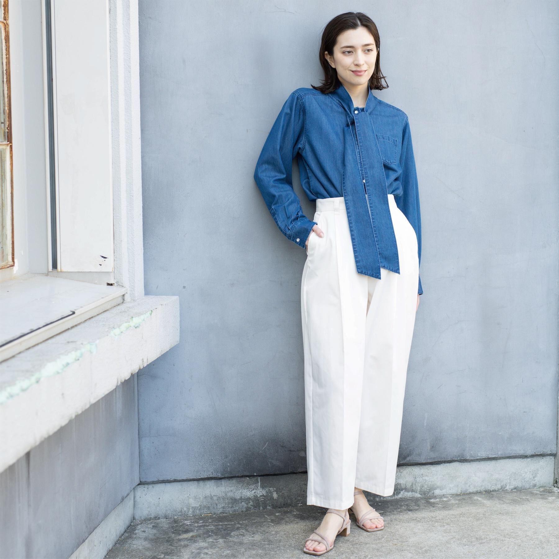 OPAQUE.CLIP「バレルレッグチノパンツ【洗濯機OK】」|その他|