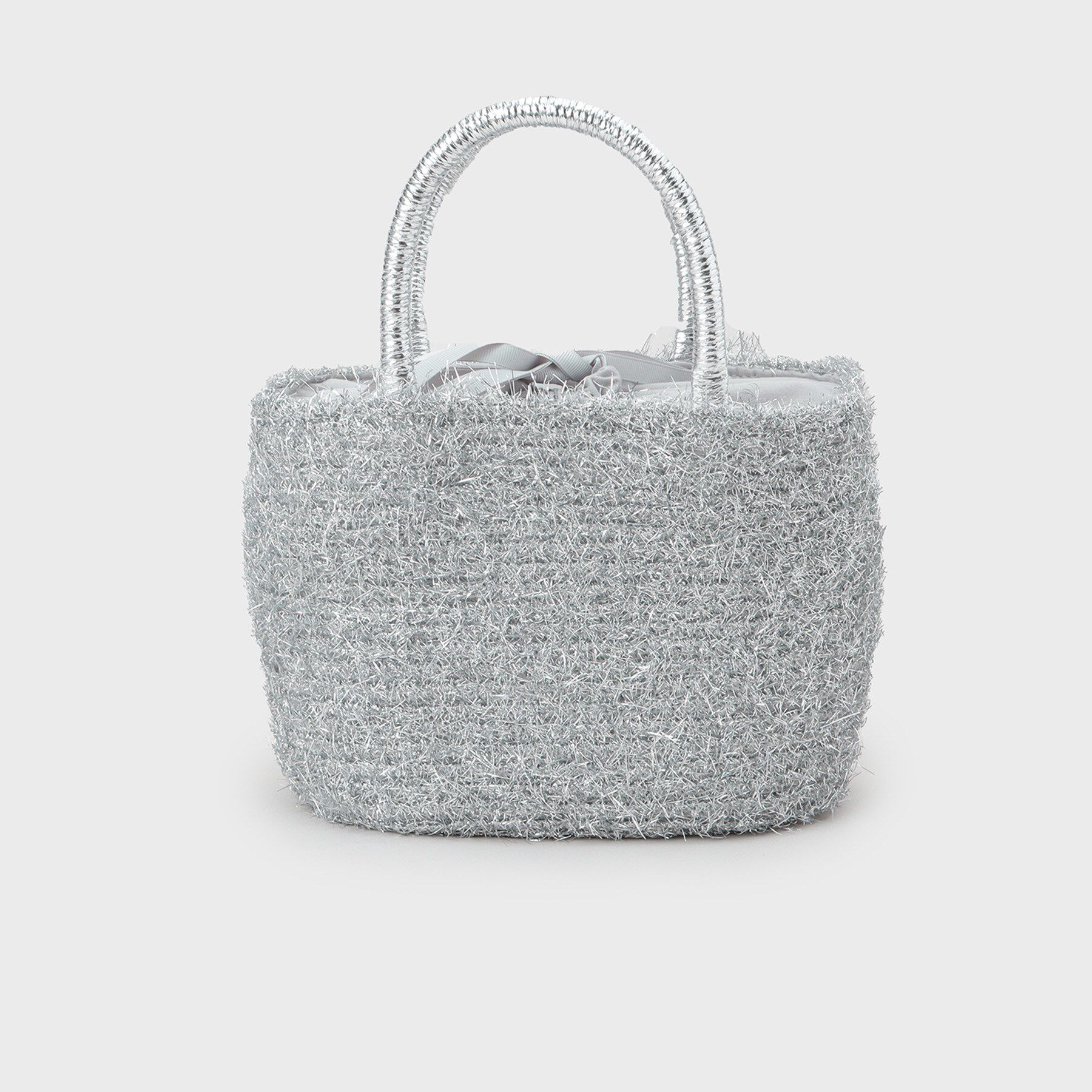 OPAQUE.CLIP「ラメバスケット調ミドルバッグ」|ハンドバッグ|