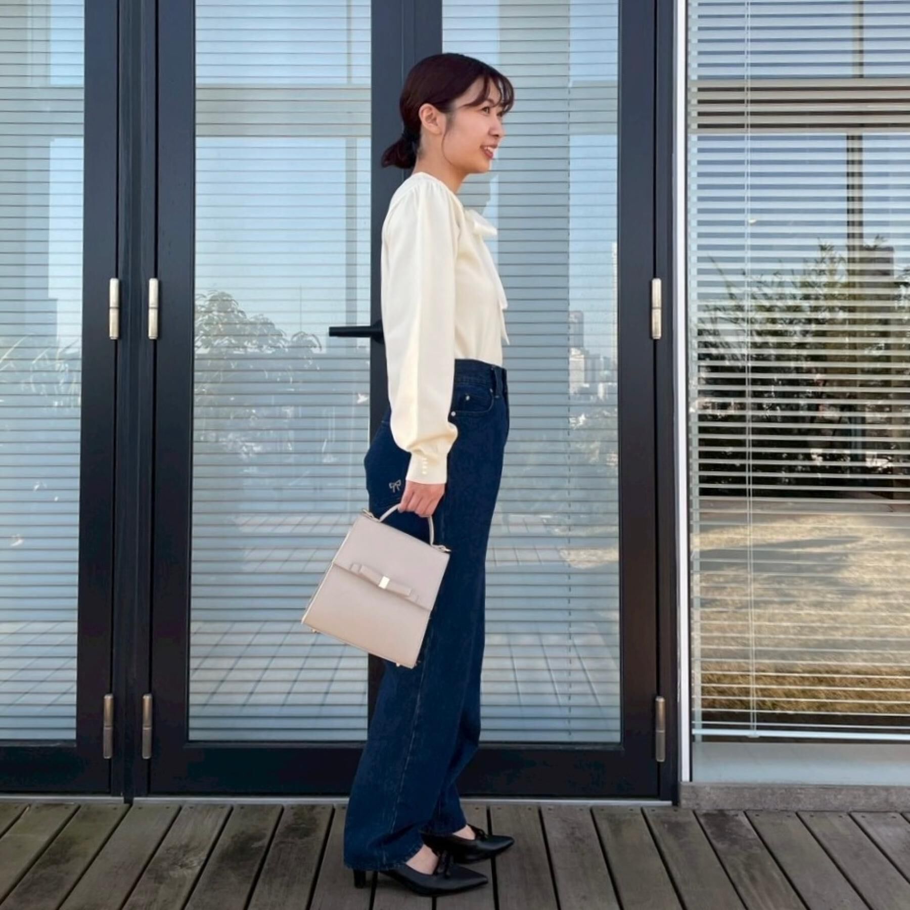 Couture broach「【洗える・着映え】オーガンジーリボンタイ ニット」|ニット・セーター|