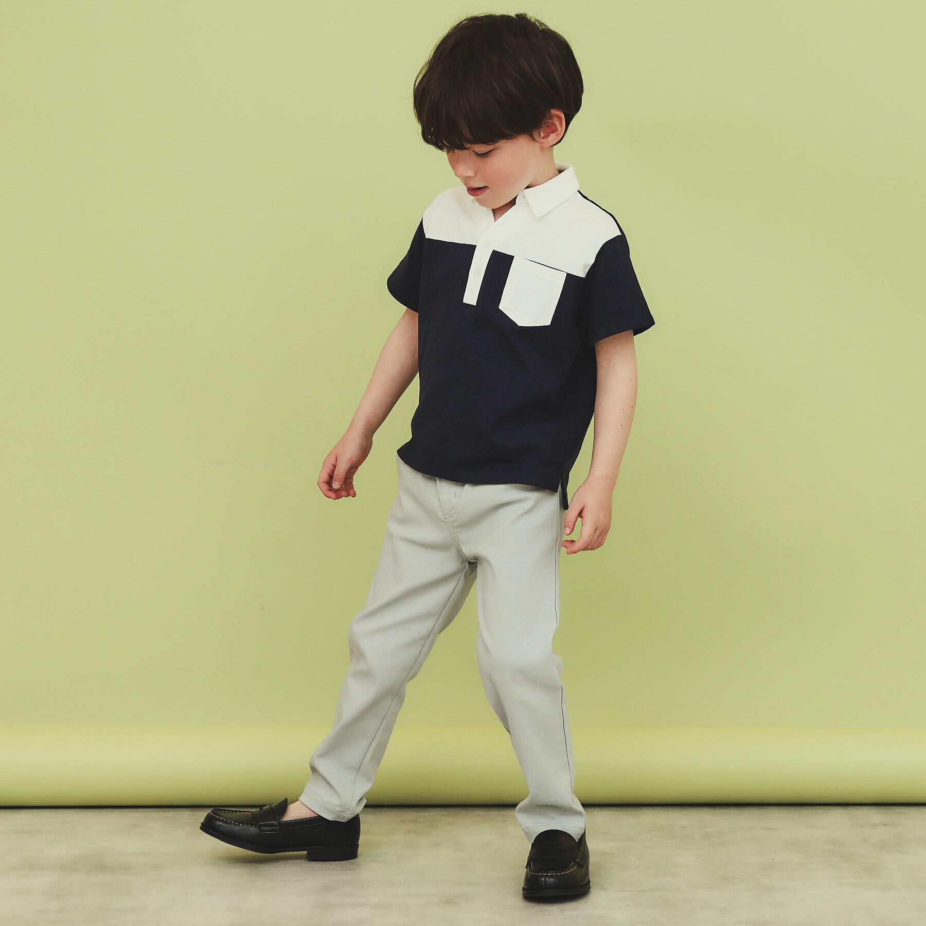 THE SHOP TK「【100-160】のびーるストレートパンツ/洗濯機OK」|その他|