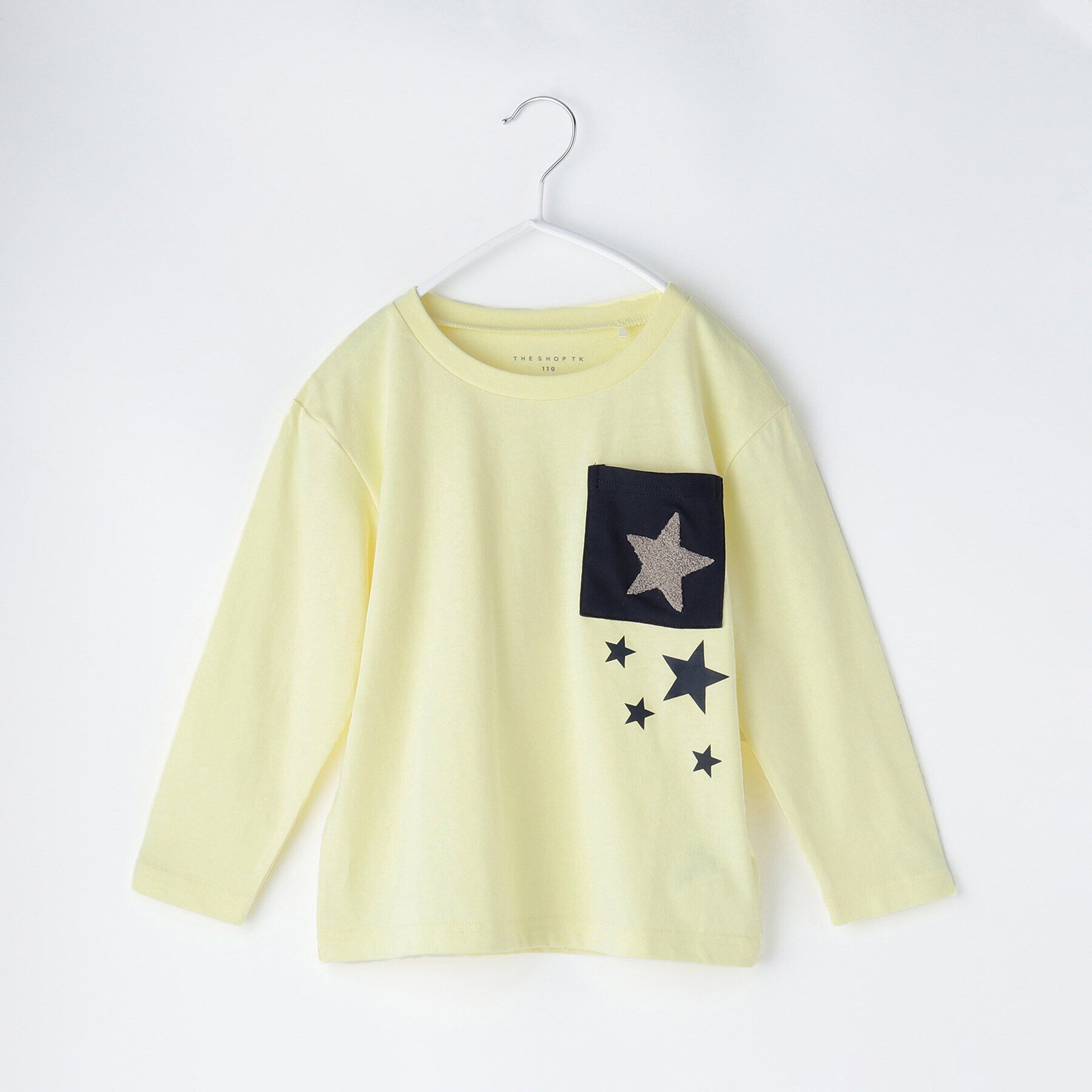 THE SHOP TK「【110-150】星サガラポケット長袖Tシャツ/洗濯機OK」|Tシャツ・カットソー|イエロー(531)