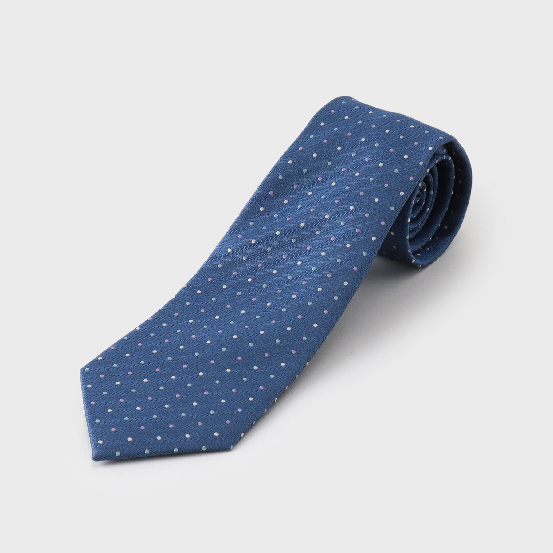 THE SHOP TK「ドットアソート柄ネクタイ マルチドット／ピンドット」|ネクタイ・蝶ネクタイ|ブルー(192)