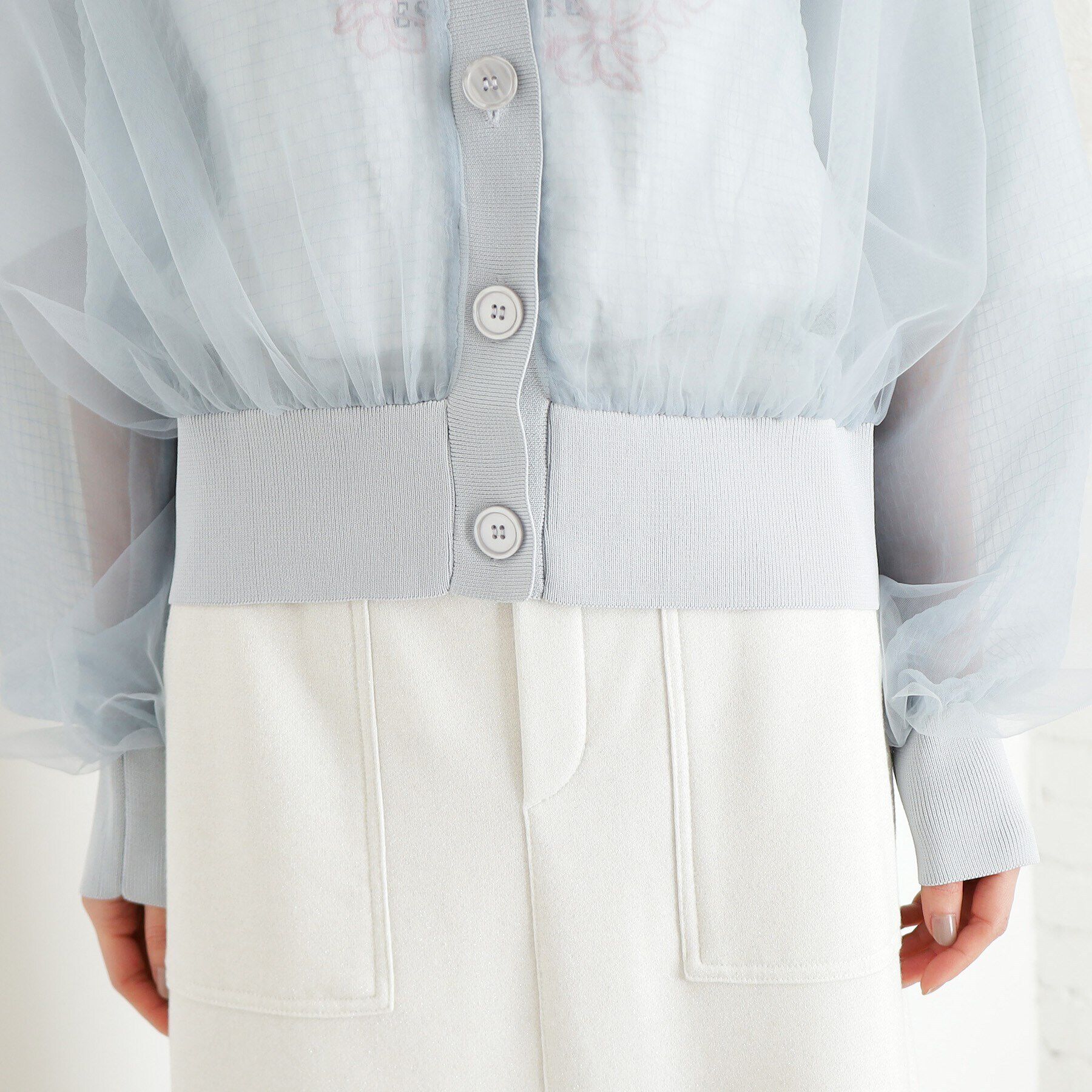 THE SHOP TK「シアー重ねカーディガン【洗える】」|カーディガン|