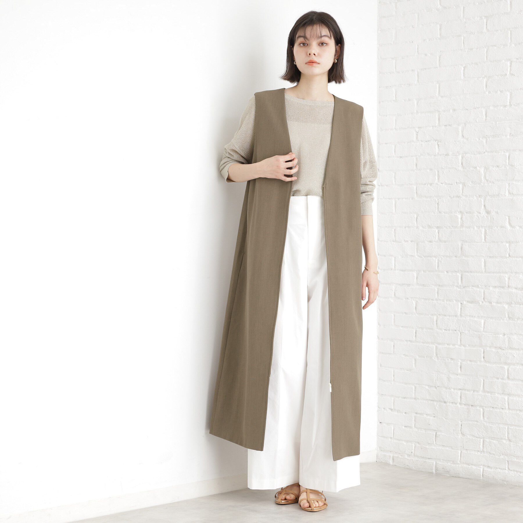 THE SHOP TK「2WAYジップジャンスカ【洗える】」|ワンピース|トープ(054)