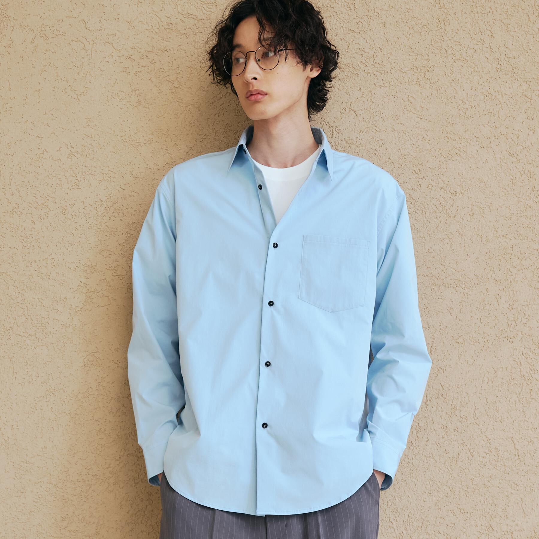 THE SHOP TK「CAVEブロードシャツ【吸水速乾/イージーケア/アンチピリング/洗濯機OK】」|シャツ・ブラウス|