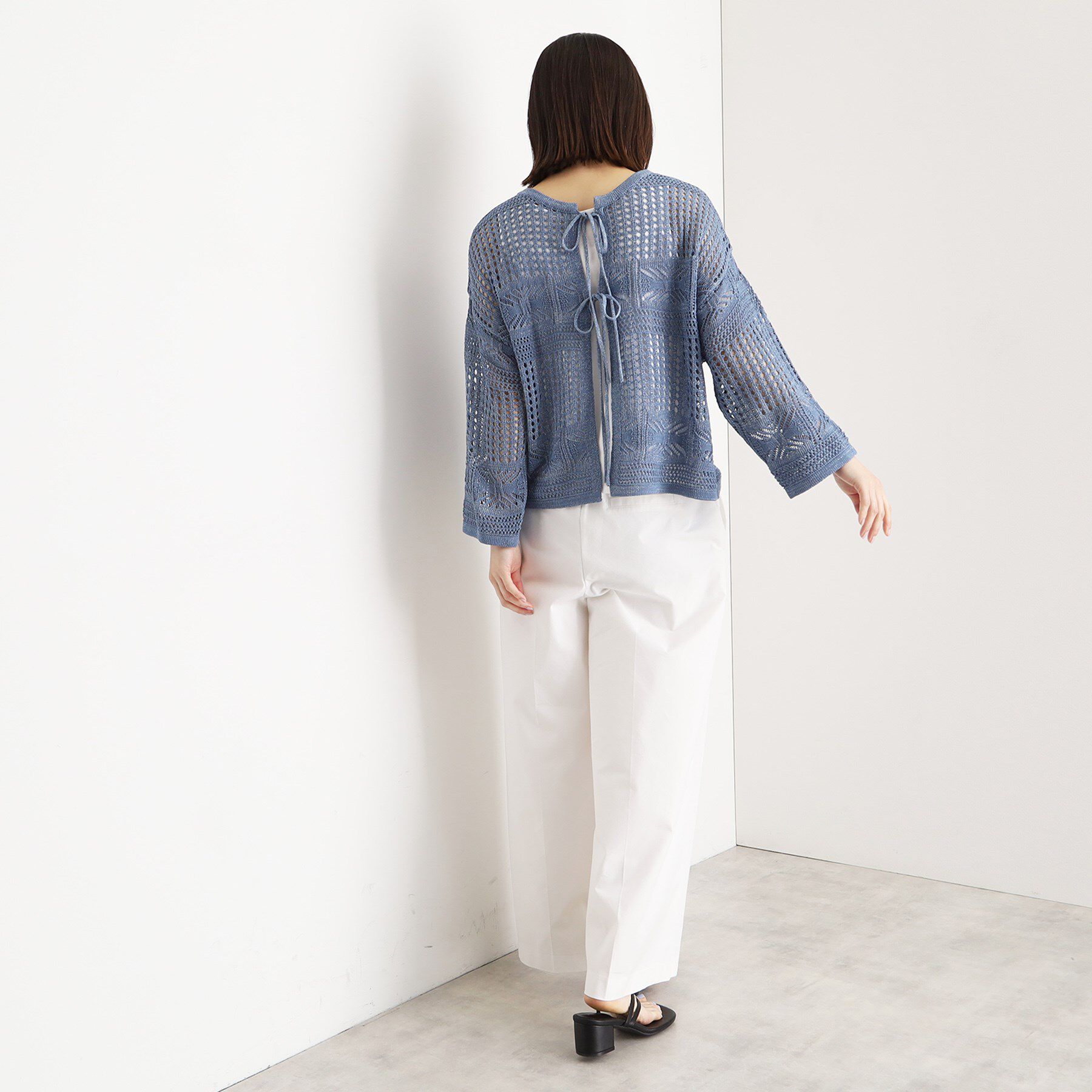 THE SHOP TK「【前後2WAY】タンク付透かし柄ニット/洗える」|その他|