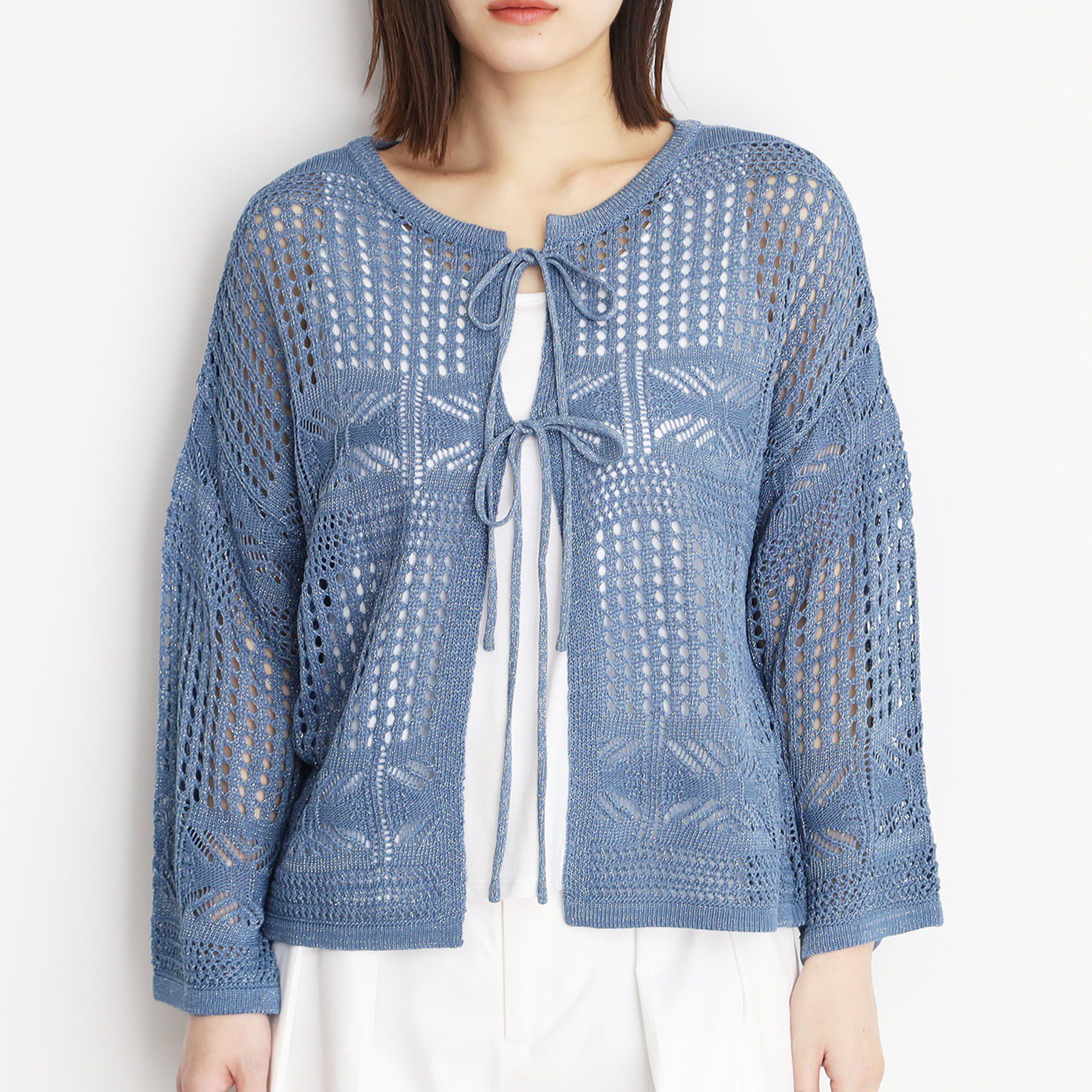 THE SHOP TK「【前後2WAY】タンク付透かし柄ニット/洗える」|その他|