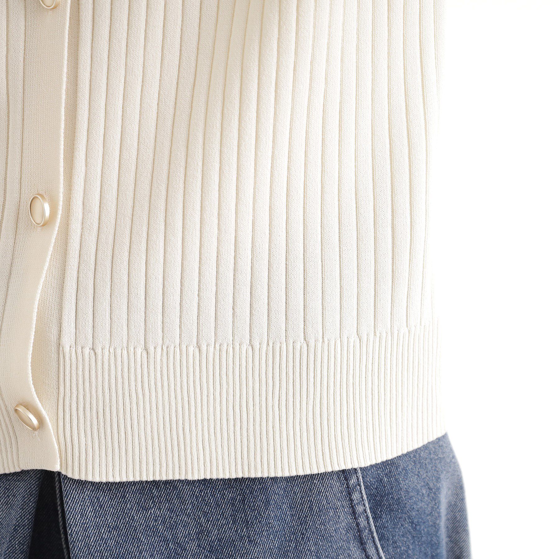 THE SHOP TK「リブニットポロシャツ【洗濯機OK】」|ニット・セーター|