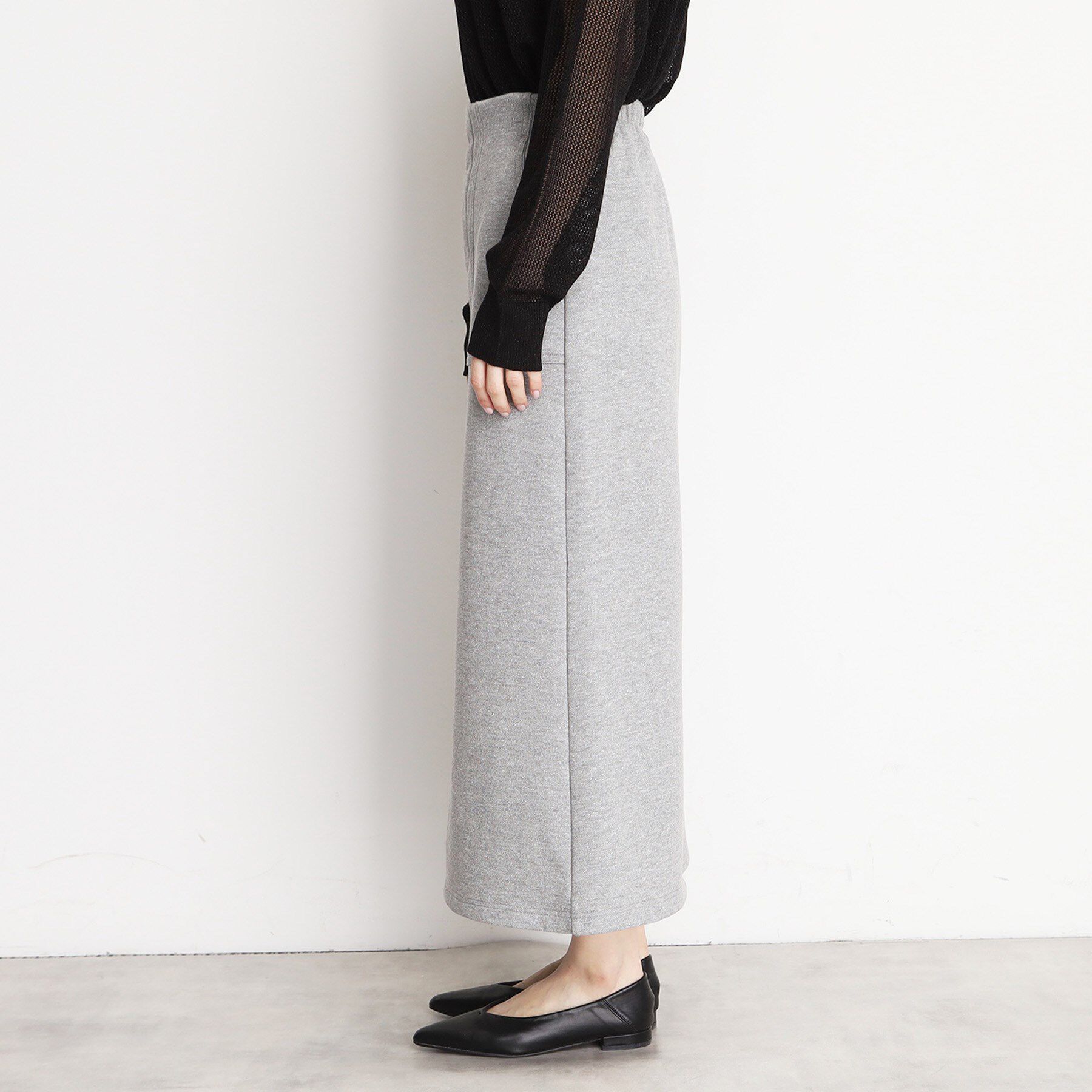 THE SHOP TK「裏毛ラメスカート【洗える】」|スカート|