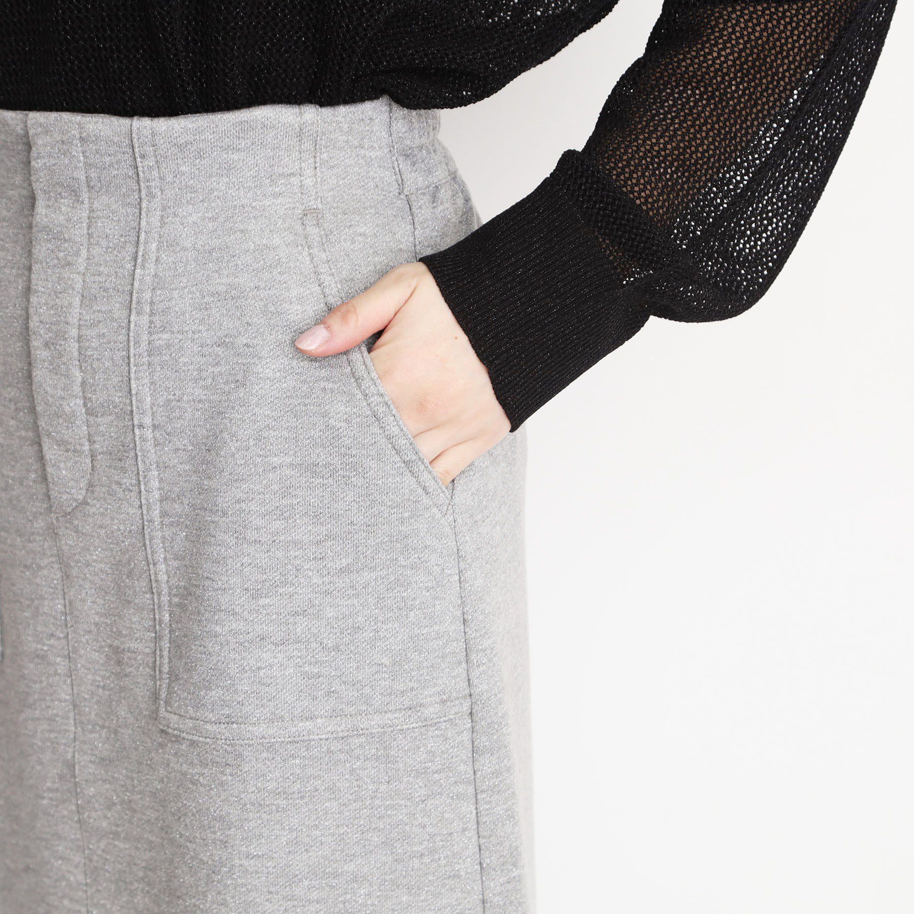 THE SHOP TK「裏毛ラメスカート【洗える】」|スカート|