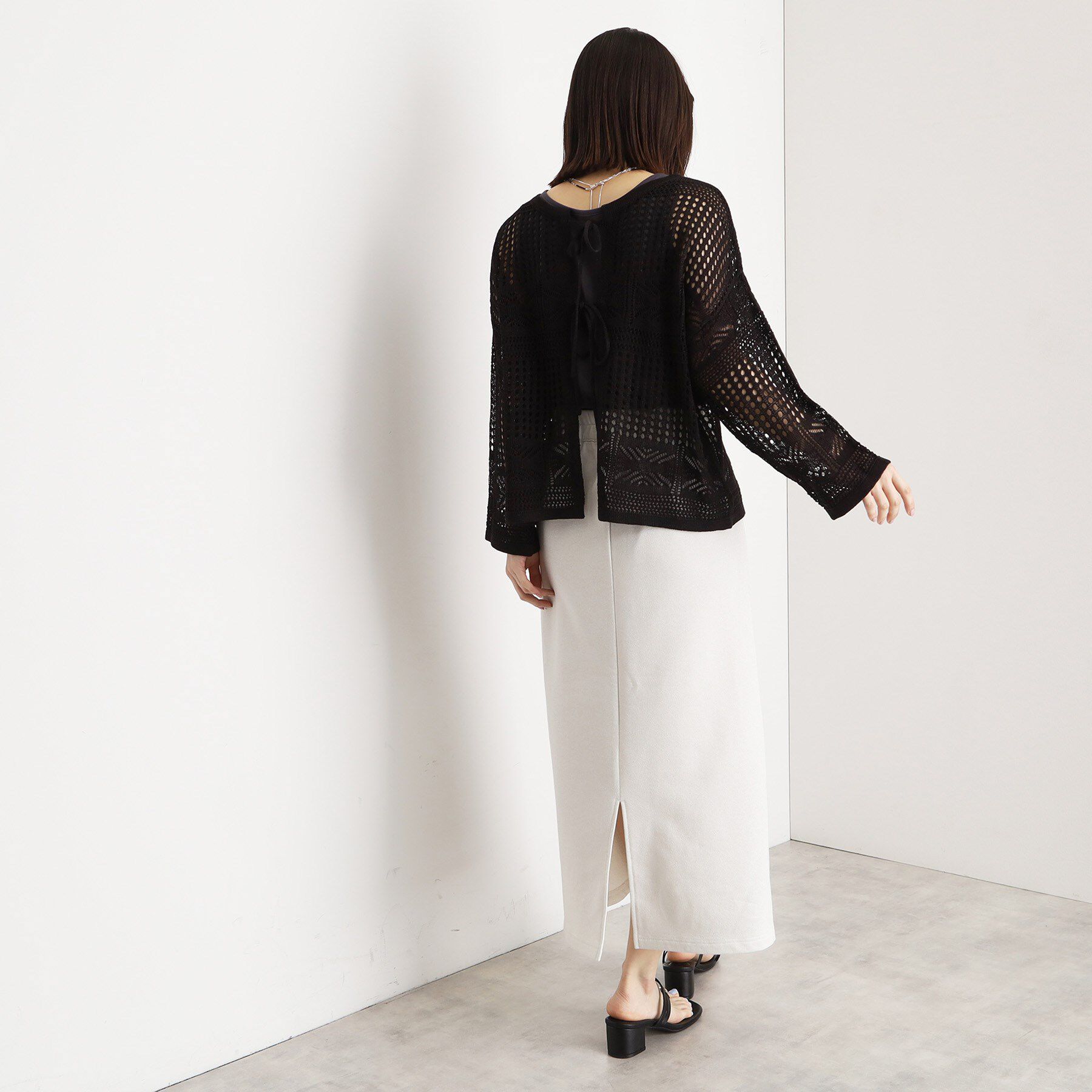 THE SHOP TK「裏毛ラメスカート【洗える】」|スカート|