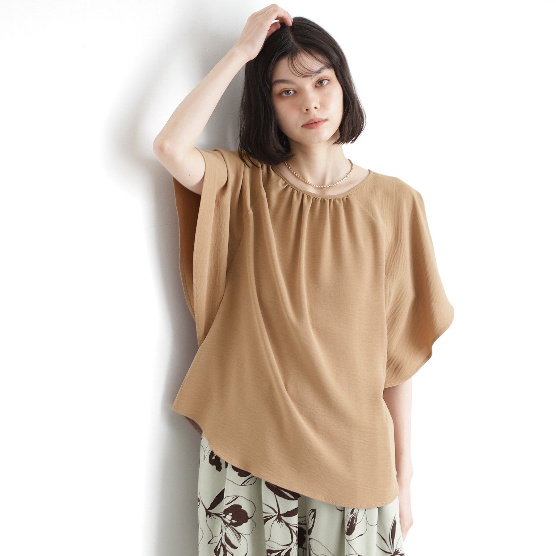 THE SHOP TK「袖フレアブラウス【防シワ／接触冷感／洗濯機OK/セットアップ可】」|シャツ・ブラウス|