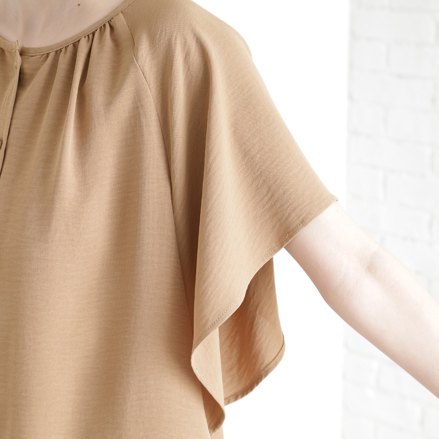 THE SHOP TK「袖フレアブラウス【防シワ／接触冷感／洗濯機OK/セットアップ可】」|シャツ・ブラウス|