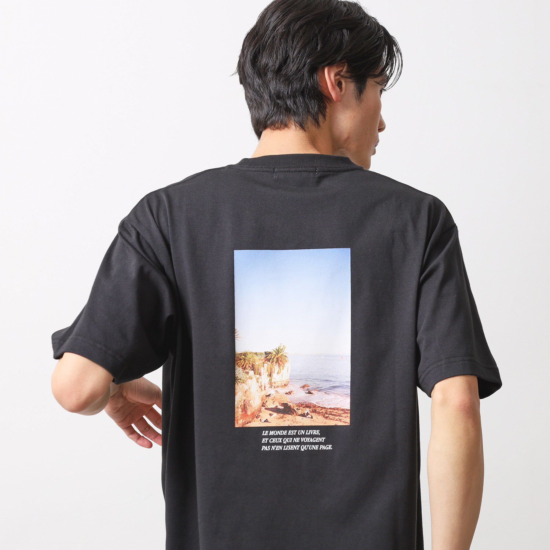 THE SHOP TK「【旅するTシャツ】フォトプリント マシンウォッシャブル／サスティナブル」|Tシャツ・カットソー|ブラック(019)